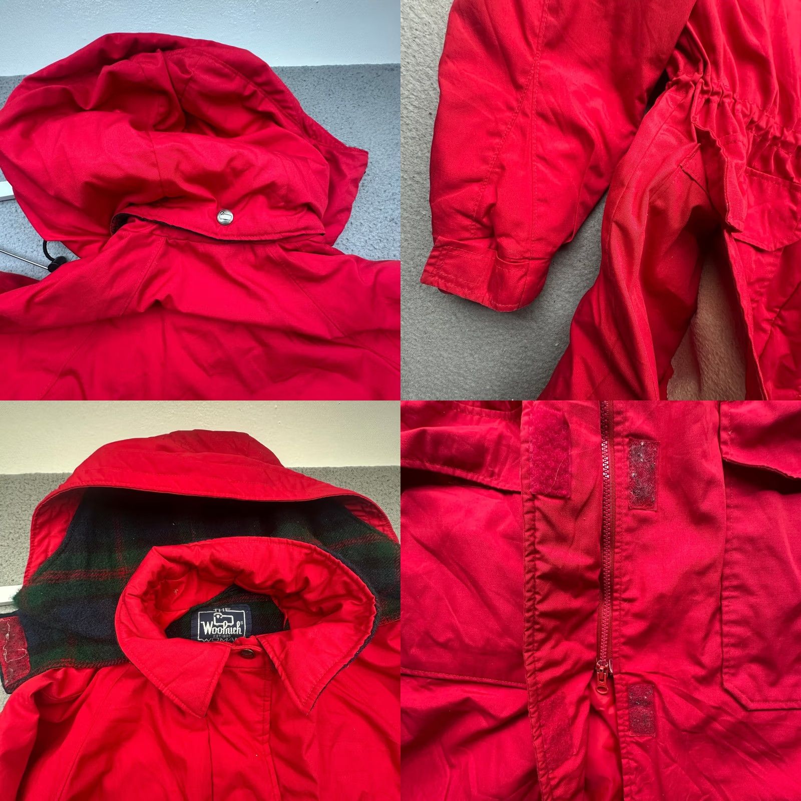 Vintage VINTAGE Woolrich Long Hooded Parka Jacket Womens Large Red Wool Plaid Lined Size L / US 10 / IT 46 - 8 Thumbnail