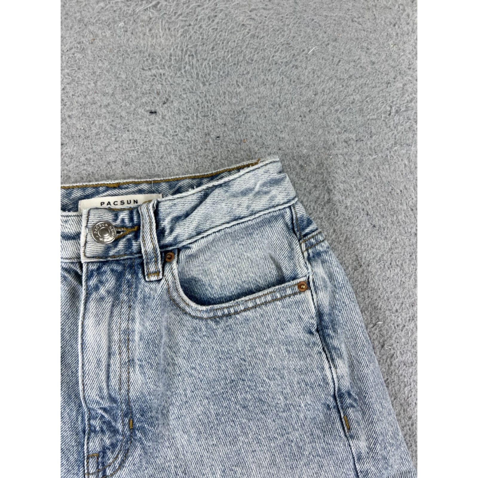 Pacsun VINTAGE Pacsun Shirt Womens Denim Short 23 Blue 100% Cotton 90s Boyfriend Cut-Off 27x1 Jeans Size 40" / US 18 - 5 Thumbnail