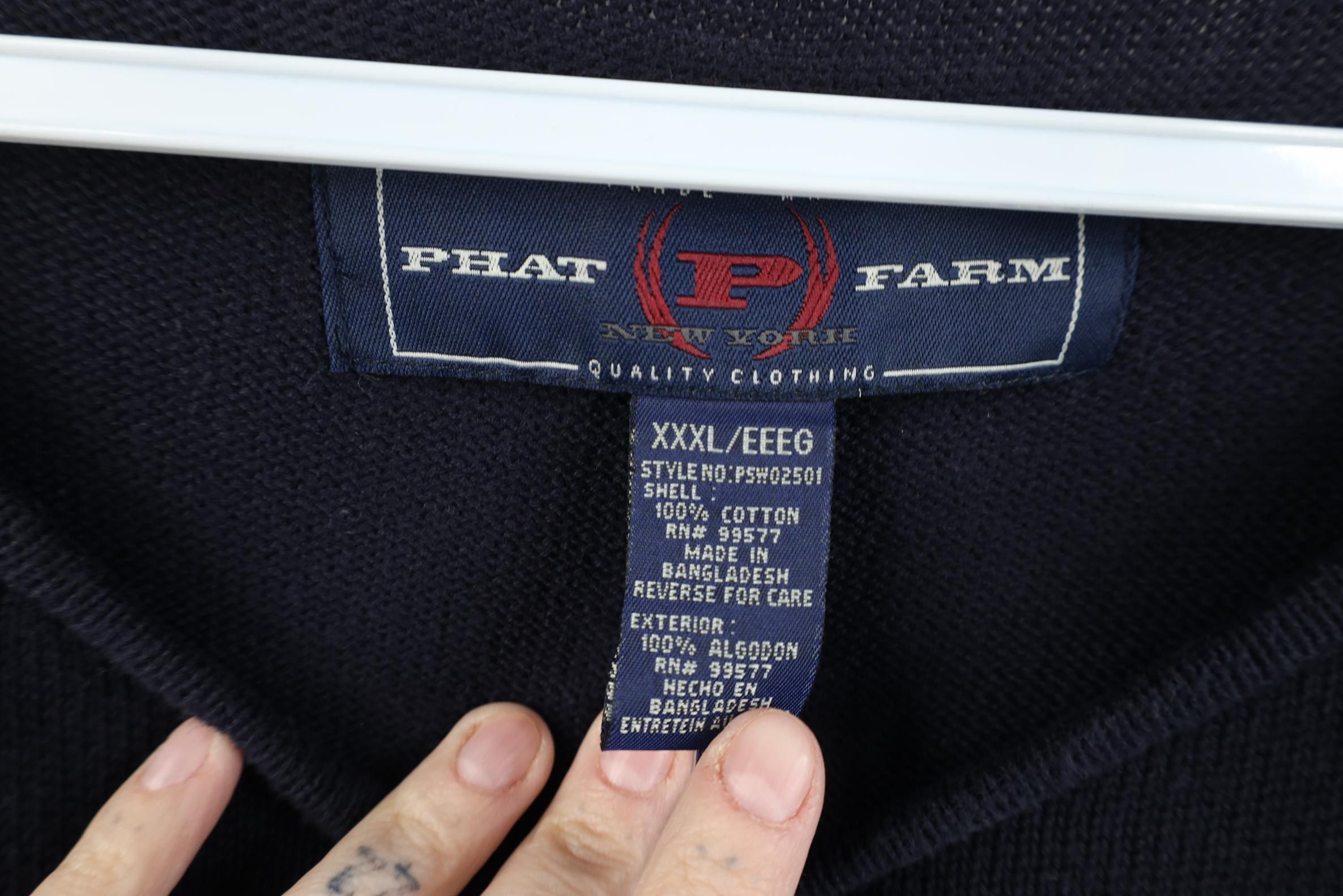 Phat Farm Deadstock Vtg 90s Y2K Phat Farm Marled Knit Sweater Striped Size US XXL / EU 58 / 5 - 6 Thumbnail