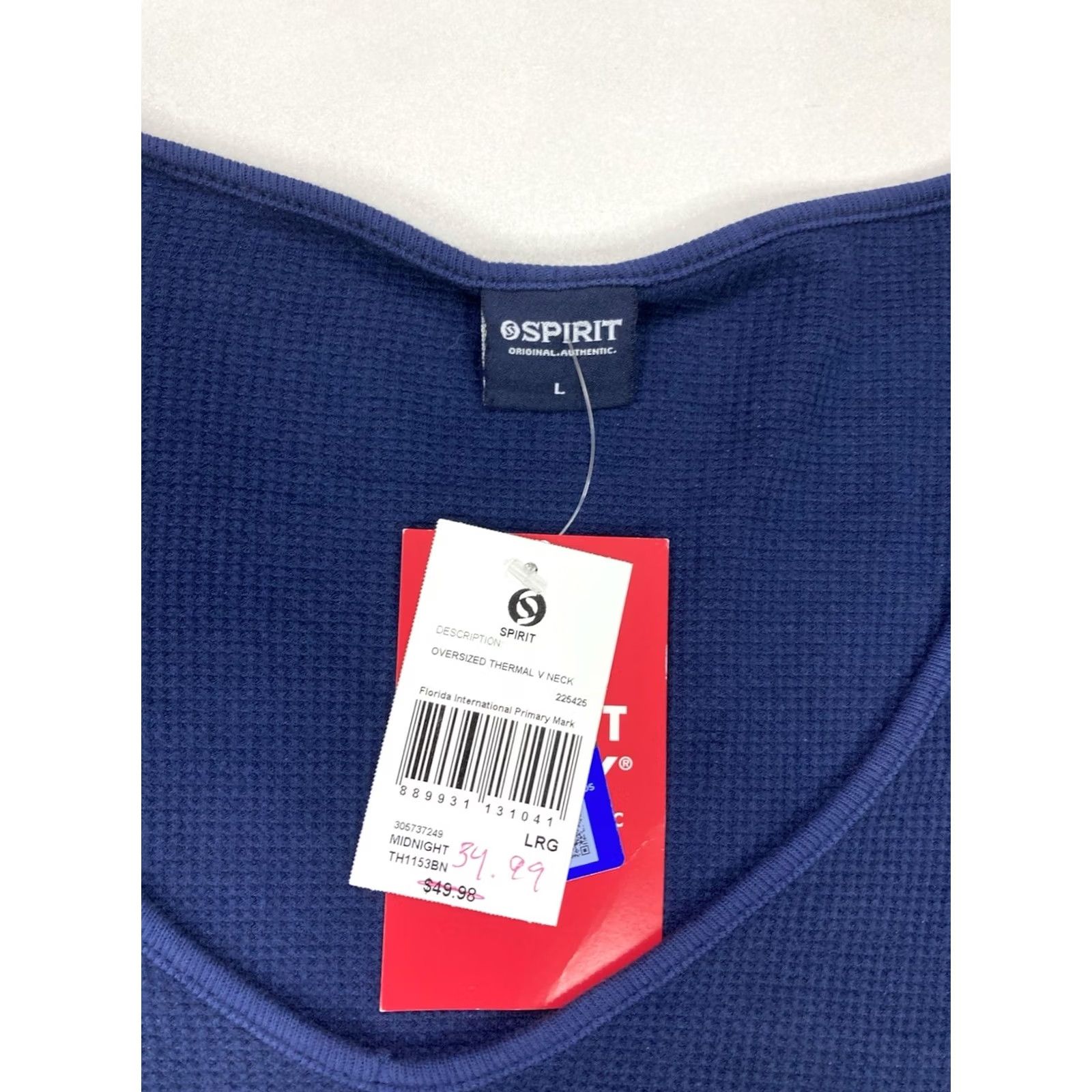 ESPIRIT Spirit FIU Panthers T-Shirt Women L Blue Long Sleeve Knit Cotton Spirit Jersey Size L / US 10 / IT 46 - 4 Thumbnail