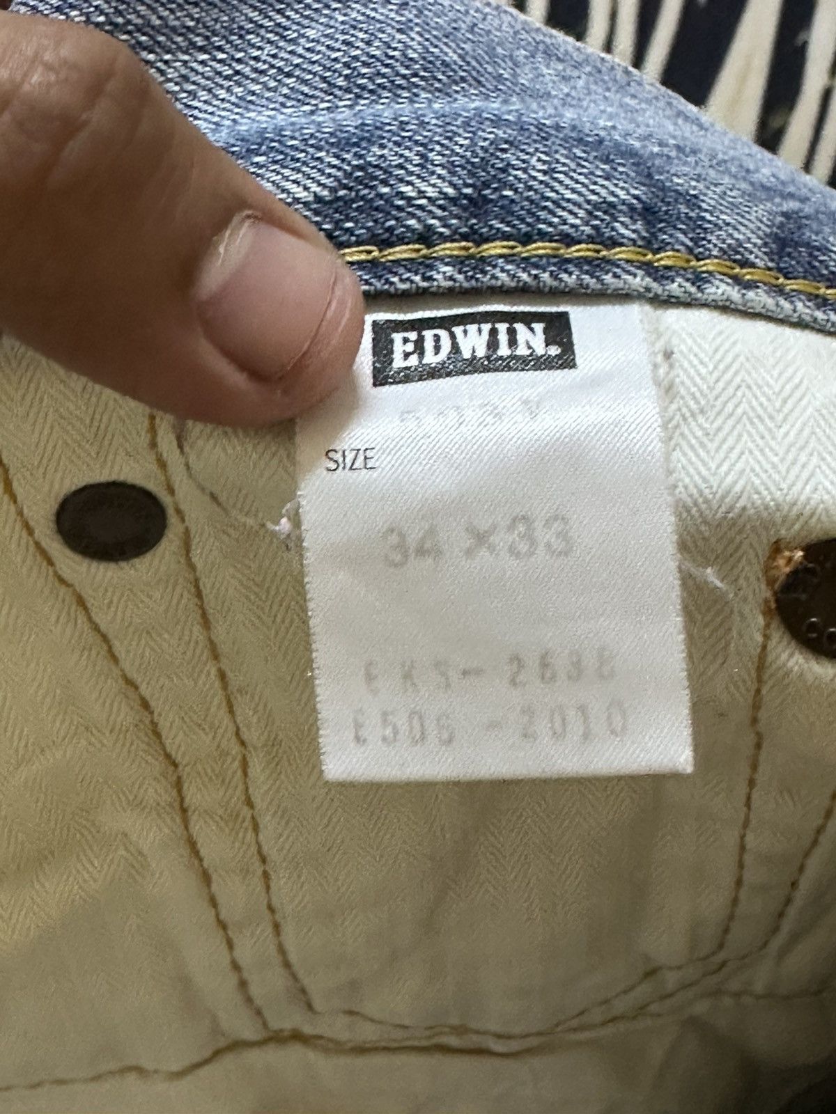 Edwin Vintage Edwin 503V Selvedge Faded Distressed Denim Size US 36 / EU 52 - 11 Thumbnail