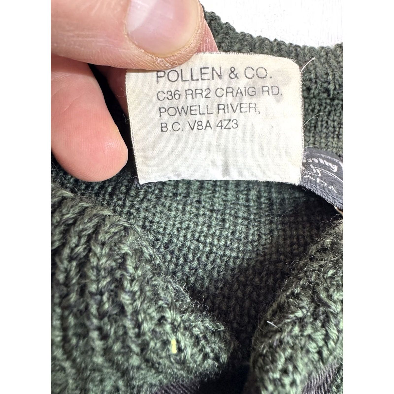 Vintage VINTAGE POLLEN & COMPANY Made In Canada 100% Superwashed wool Sweater Green Mens M Size US M / EU 48-50 / 2 - 3 Thumbnail