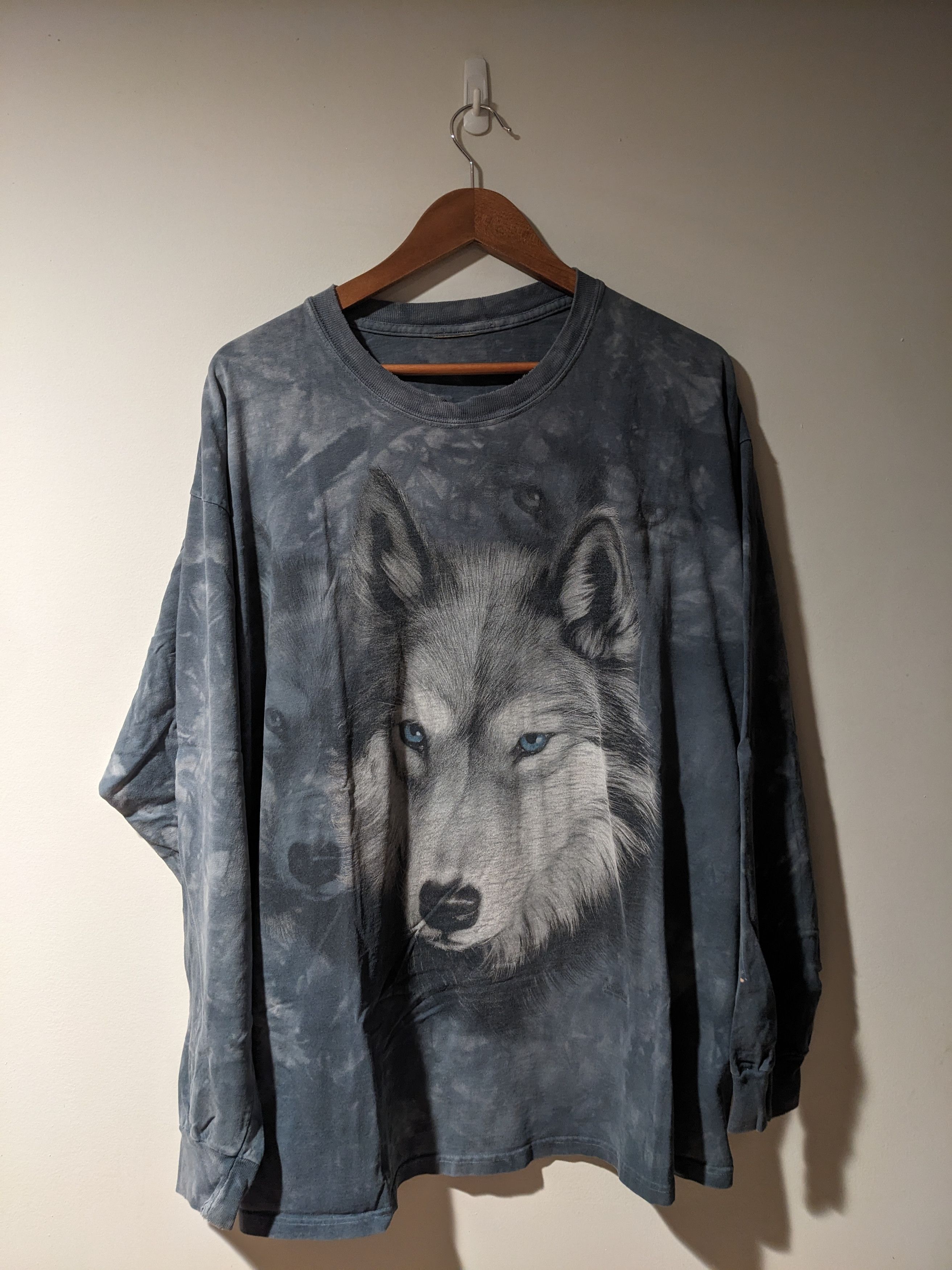 The Mountain × Vintage Vintage 2002 The Mountain Wolf Animal Long- Sleeve T-Shirt Size US XXL / EU 58 / 5 - 1 Thumbnail
