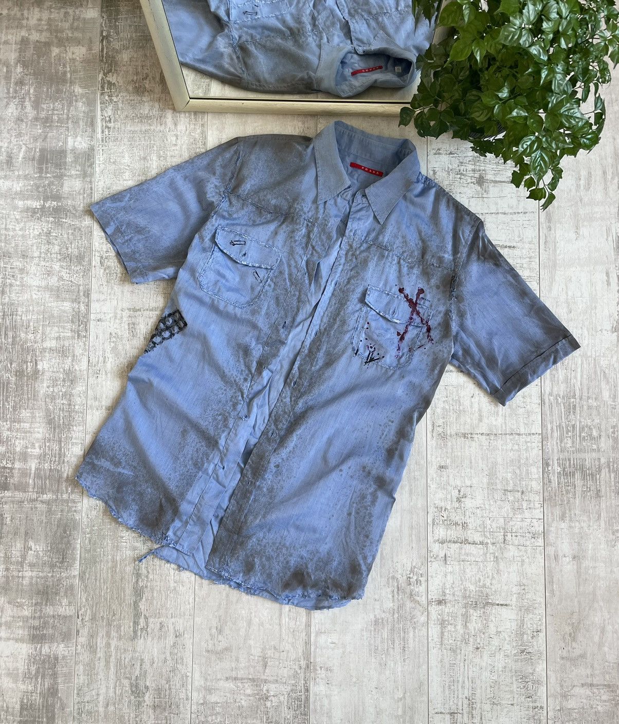 Prada × Vintage 💥RARE💥Prada Vintage Shirts Button Up Archive/Custom Tablet Size US M / EU 48-50 / 2 - 17 Thumbnail