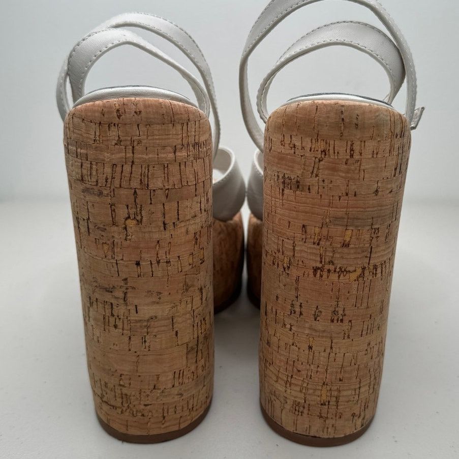 SCHUTZ NEW Schutz Pattie Cork White Sandal Pump Heels Platforms Size US 9.5 / IT 39.5 - 10 Thumbnail