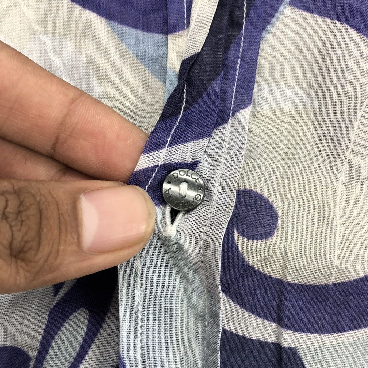 Dolce & Gabbana × Vintage Vintage Dolce & Cabbana Martini Silk Abstract Button Up Size M / US 6-8 / IT 42-44 - 6 Thumbnail
