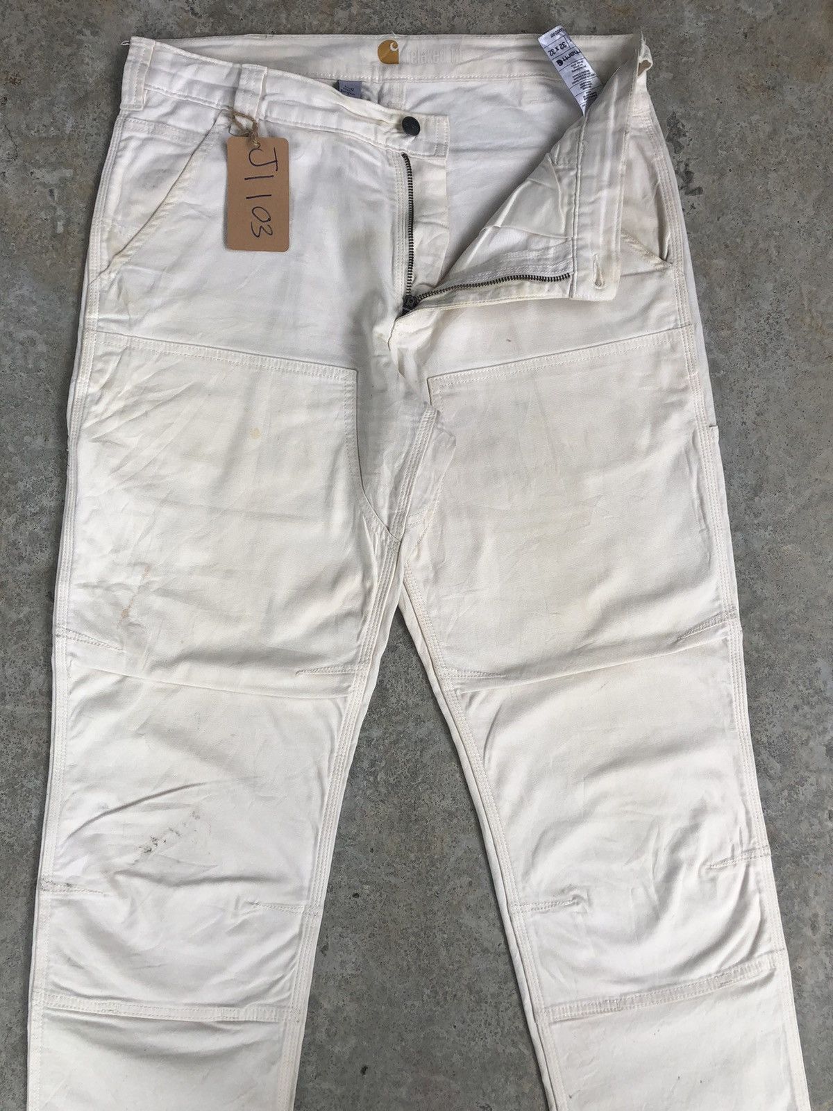 Carhartt Carharrt Double Knee Distressed Jeans Size US 33 - 3 Thumbnail