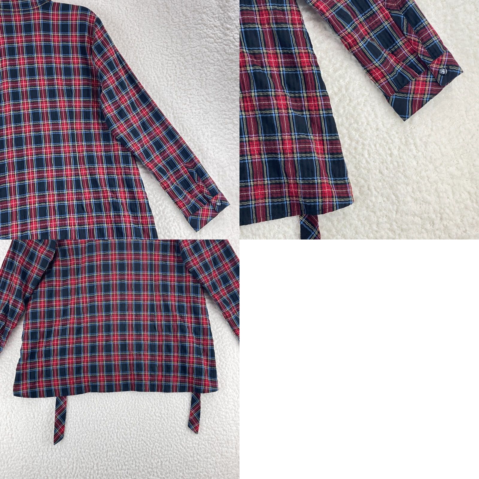 J. Jill J. Jill Red Plaid Button-Up Shirt Womens Large Long Sleeve Collared Country Casual Wear Size L / US 10 / IT 46 - 10 Thumbnail
