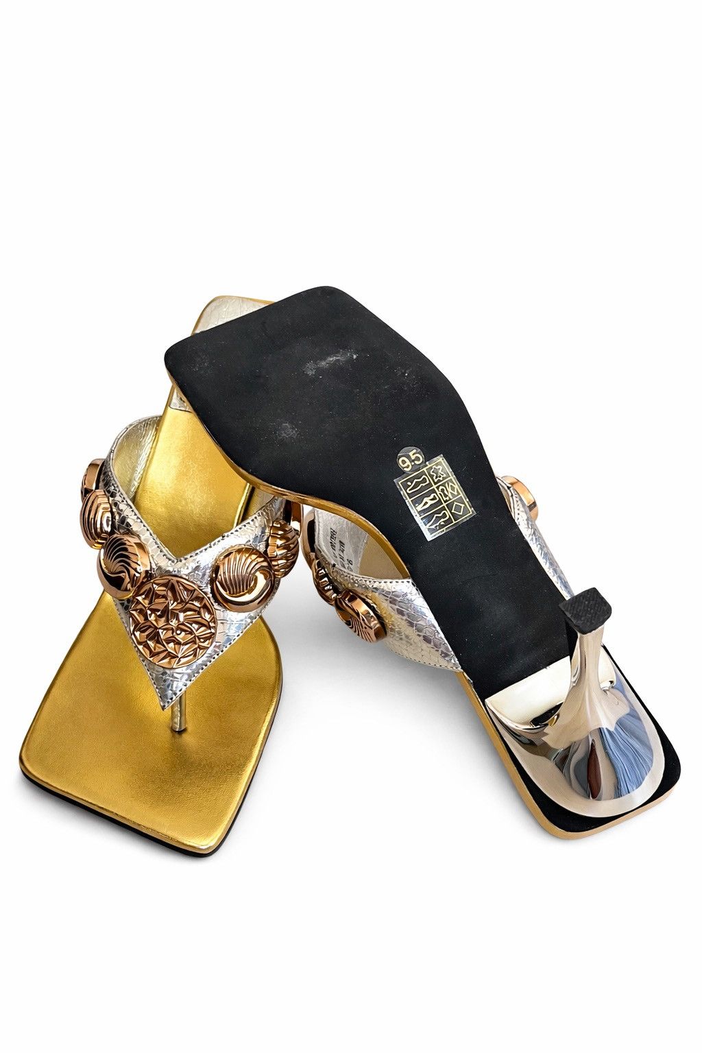 Jeffrey Campbell Jeffrey Campbell SIDORA Heels – Silver Snake Gold – Size 9.5 Size US 9.5 / IT 39.5 - 5 Thumbnail