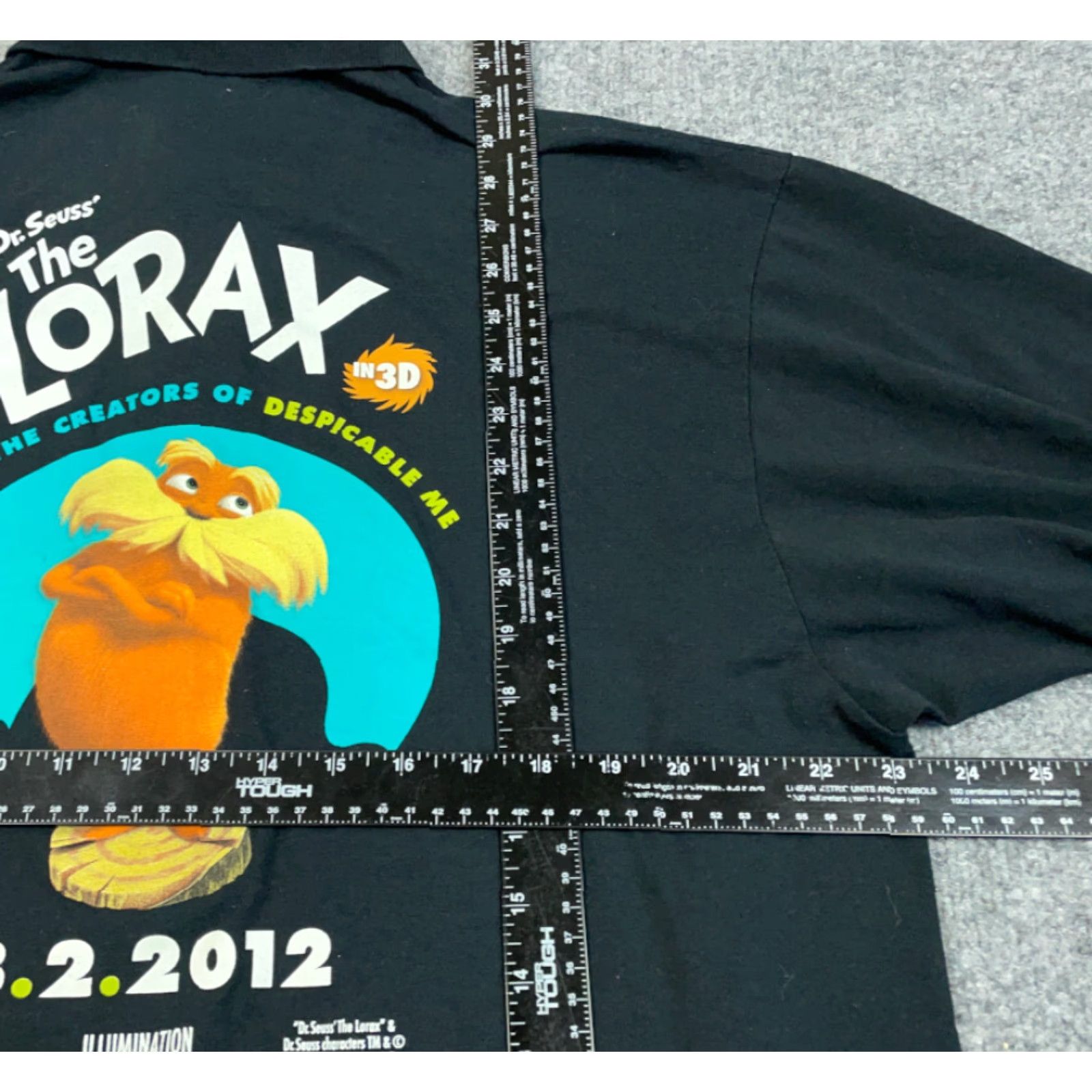 Jerzees Dr. Seuss Lorax Movie 3D Print Polo Shirt Black Adult XL Double-Sided Mens Size US XL / EU 56 / 4 - 4 Thumbnail