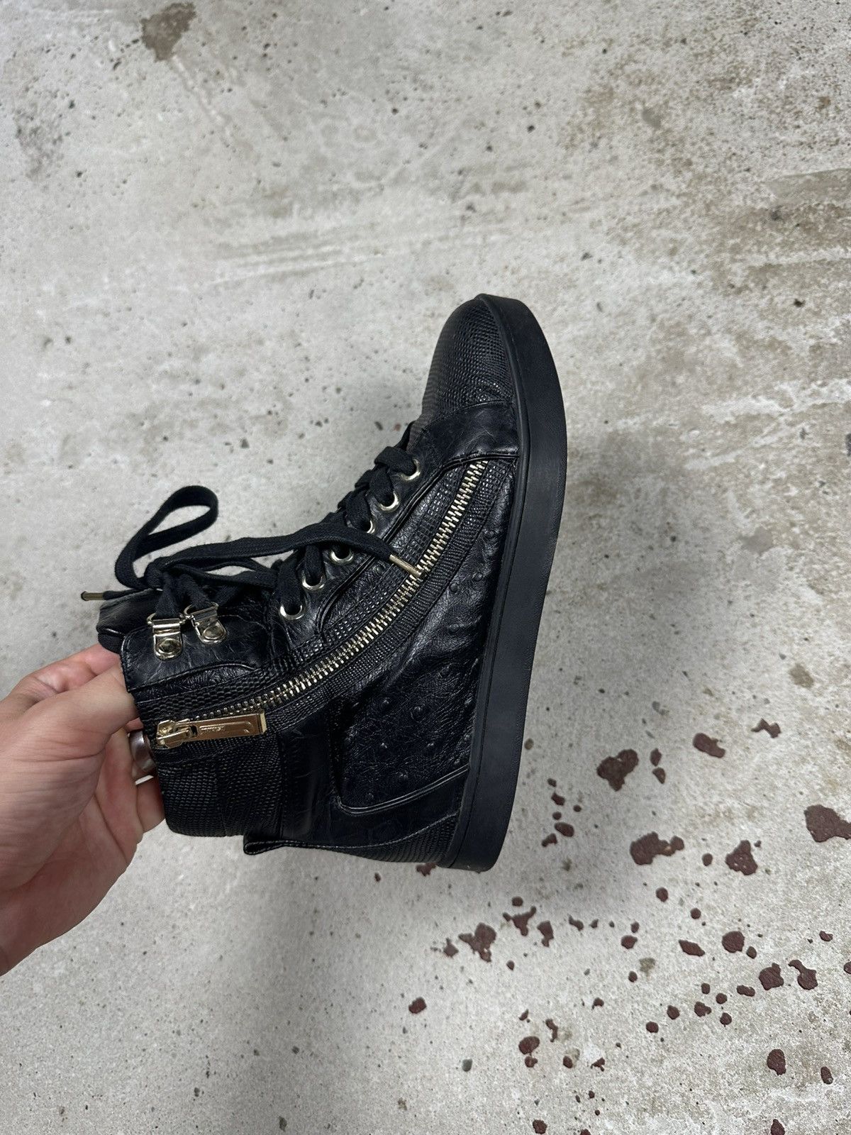 Just Cavalli Vintage Y2K Just Cavalli High Top Sneakers Leather Gold Size US 5 / IT 35 - 11 Thumbnail