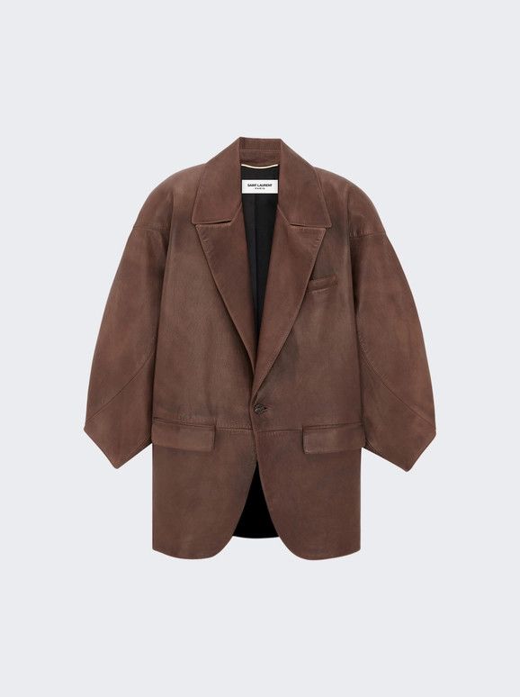 Saint Laurent Paris o1tp1o0125 Jacket in Brown Size XS / US 0-2 / IT 36-38 - 1 Preview