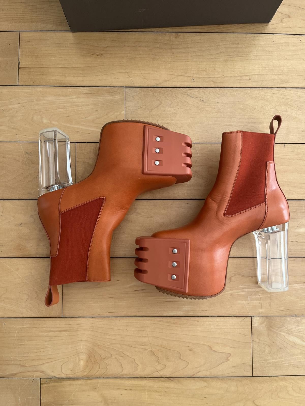 Rick Owens Rick Owens Clear Kiss Heel Orange Sample Size US 8 / IT 38 - 2 Thumbnail