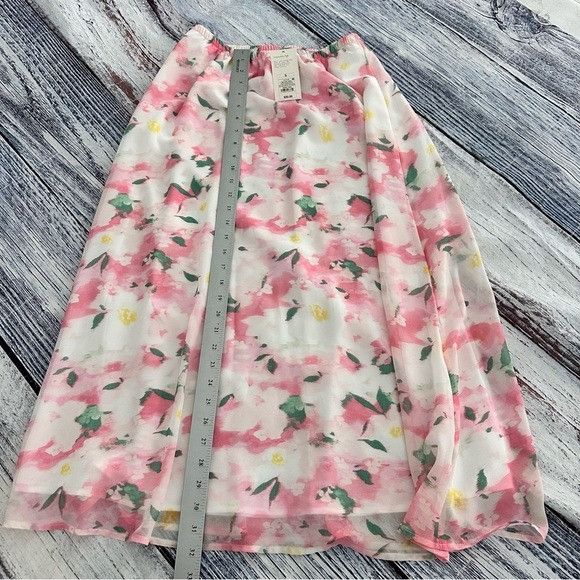 Other NWT “A New Day” Floral Pink Midi Skirt Size 27" / US 4 / IT 40 - 6 Thumbnail