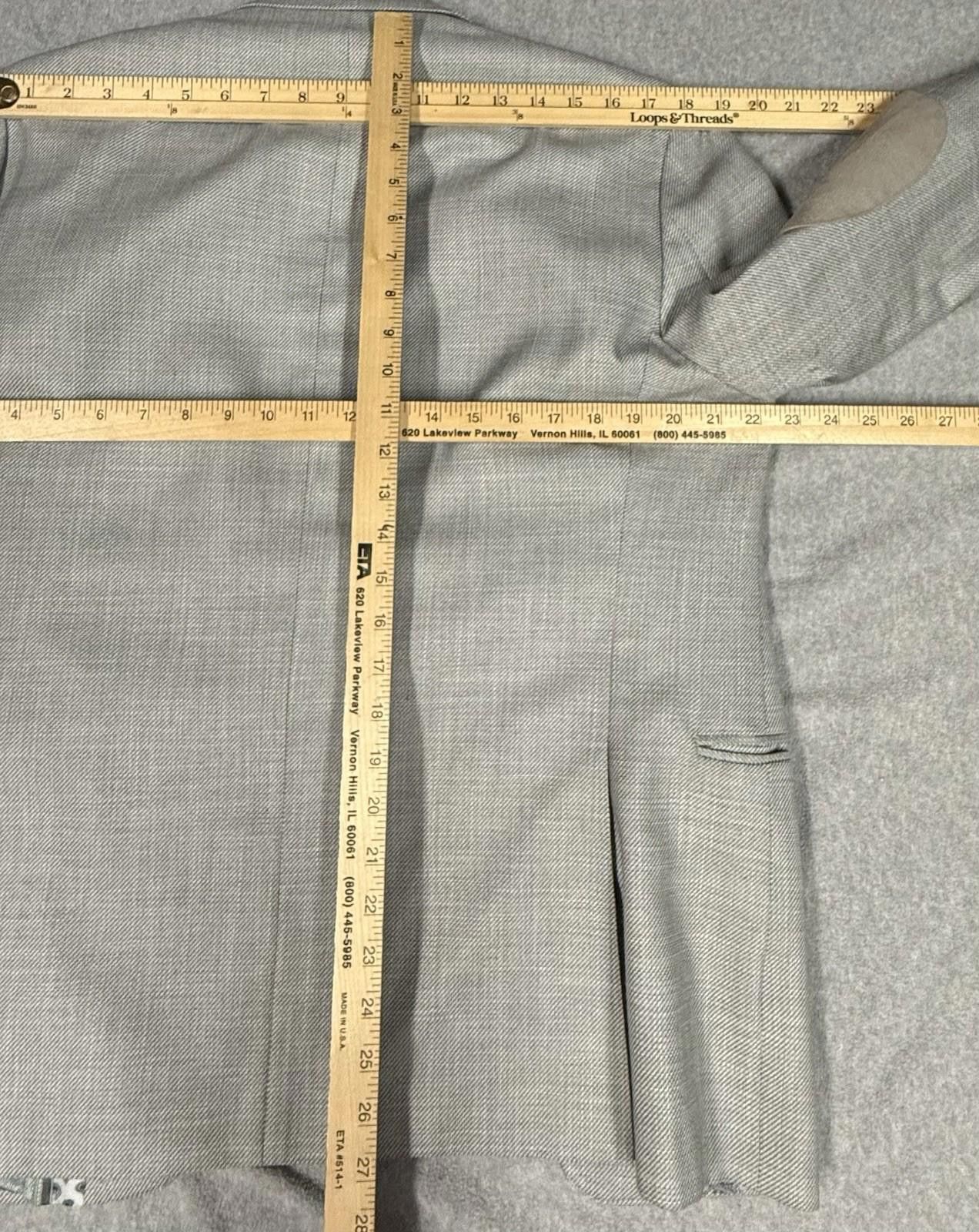 Van Heusen Van Heusen Men's Gray Suit Jacket 38 Regular Size 38R - 3 Thumbnail