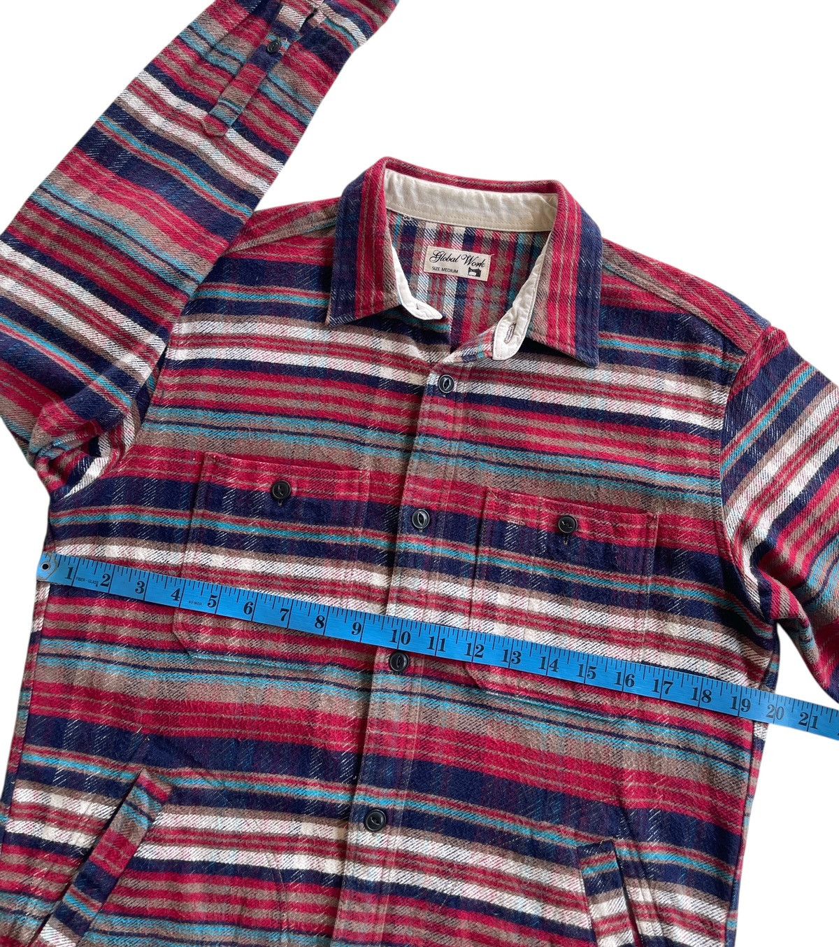 Global Work Global Work Japan Stripe Flannel Work Shirts Size US S / EU 44-46 / 1 - 9 Thumbnail