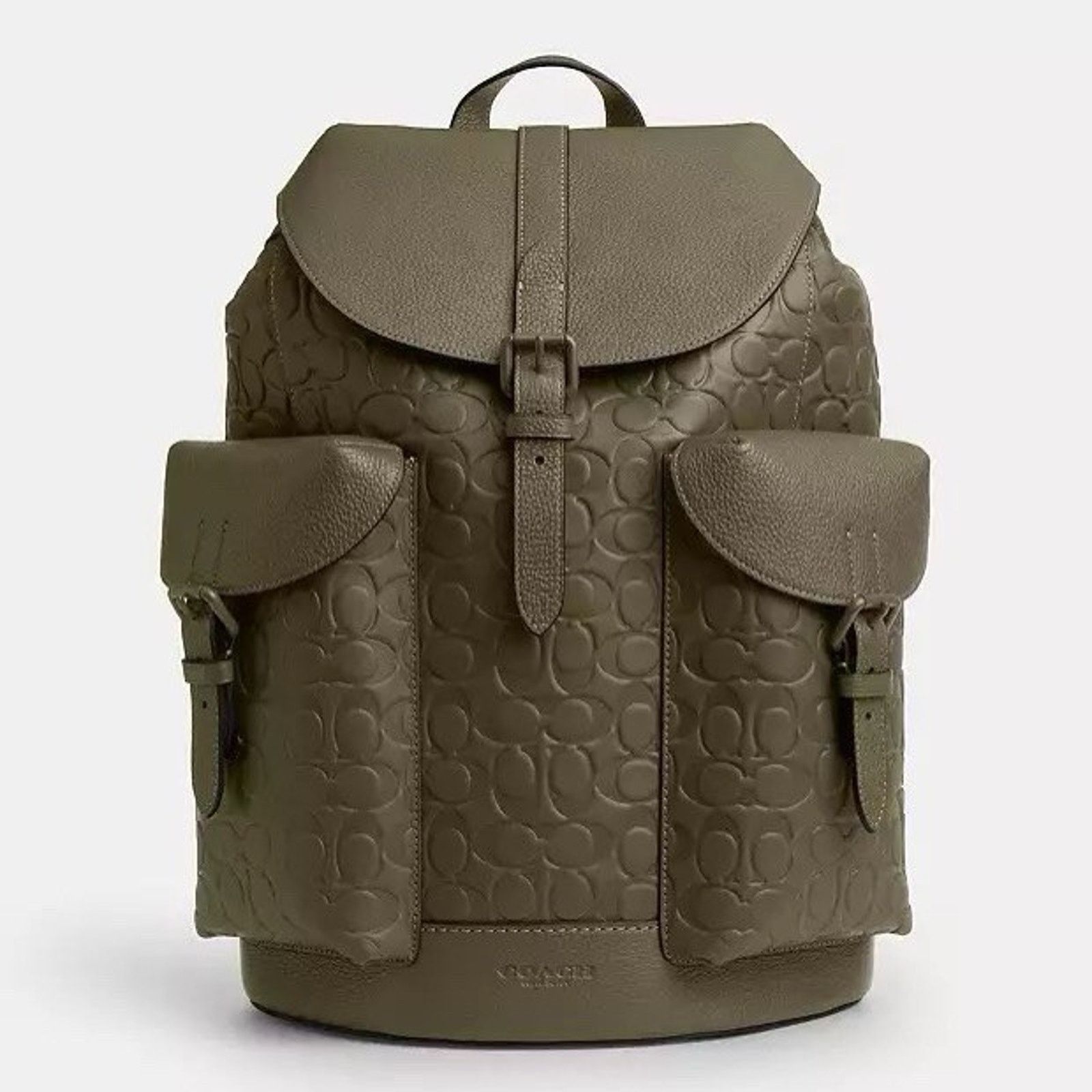Coach NWT Coach MEN's Warner Backpack Leather CAK26 Olive Size ONE SIZE - 5 Thumbnail