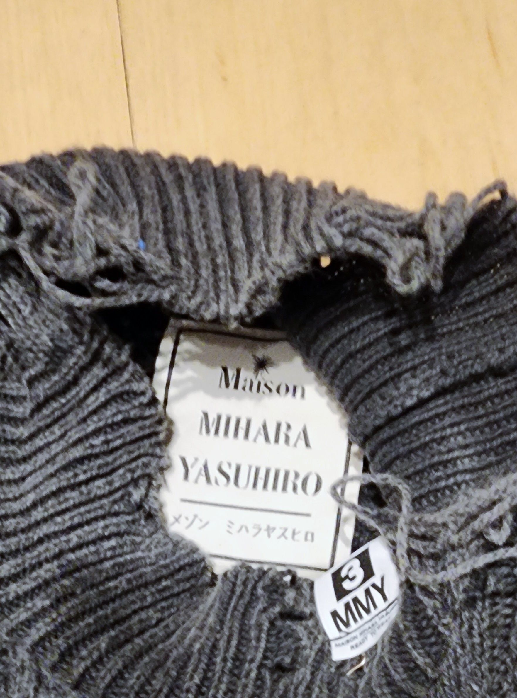 Maison MIHARA YASUHIRO MIHARA YASUHIRO OVER DYED DISTRESSED KNIT CABLE CARDIGAN Size US L / EU 52-54 / 3 - 4 Thumbnail