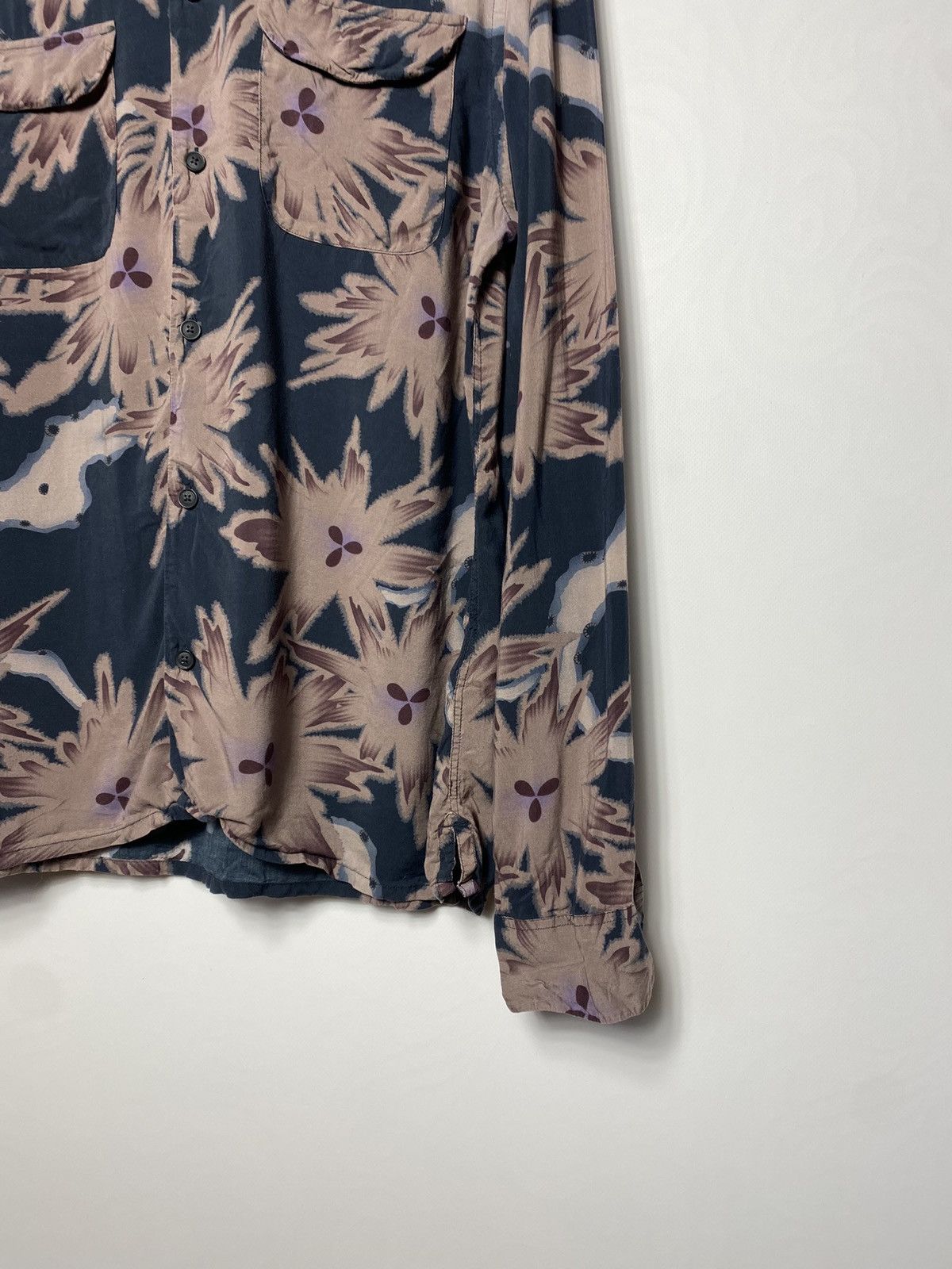 Allsaints Allsaints 100% Viscose Printed Shonto Ls Shirt Size US L / EU 52-54 / 3 - 4 Thumbnail