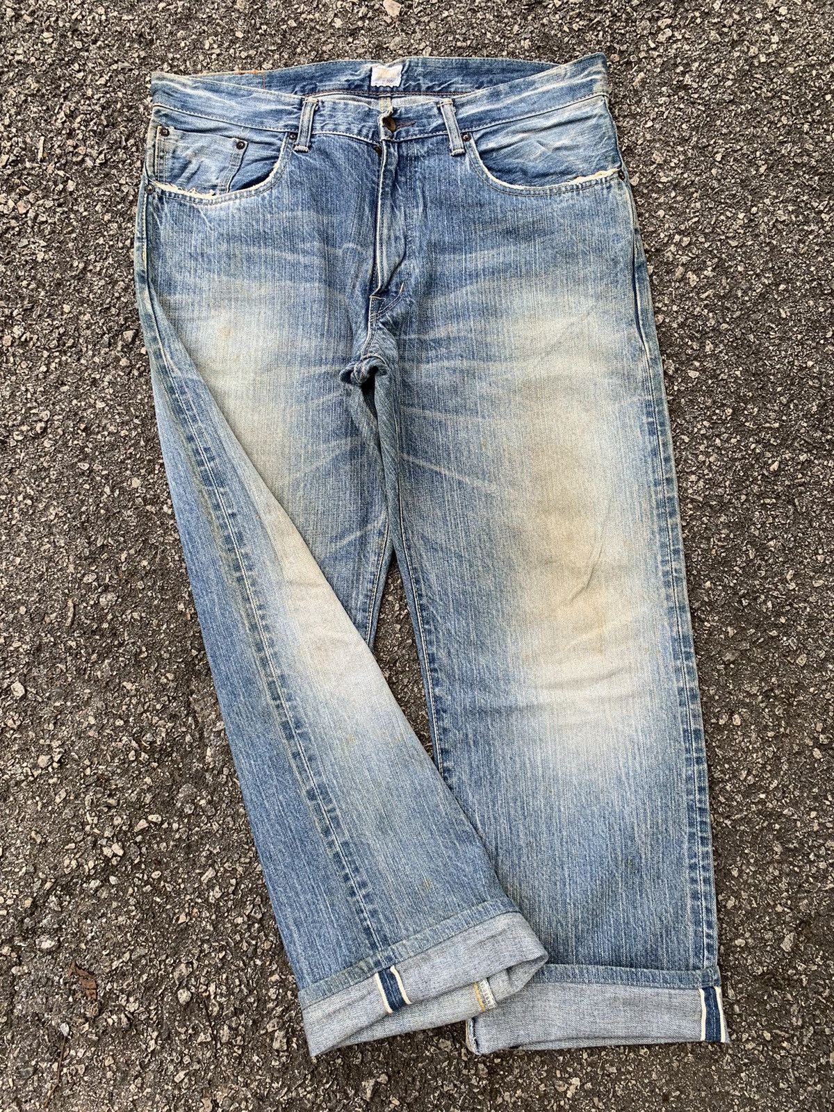 Kapital Edwin Selvedge 505Z Mudwash Distressed Denim Size US 37 - 5 Thumbnail