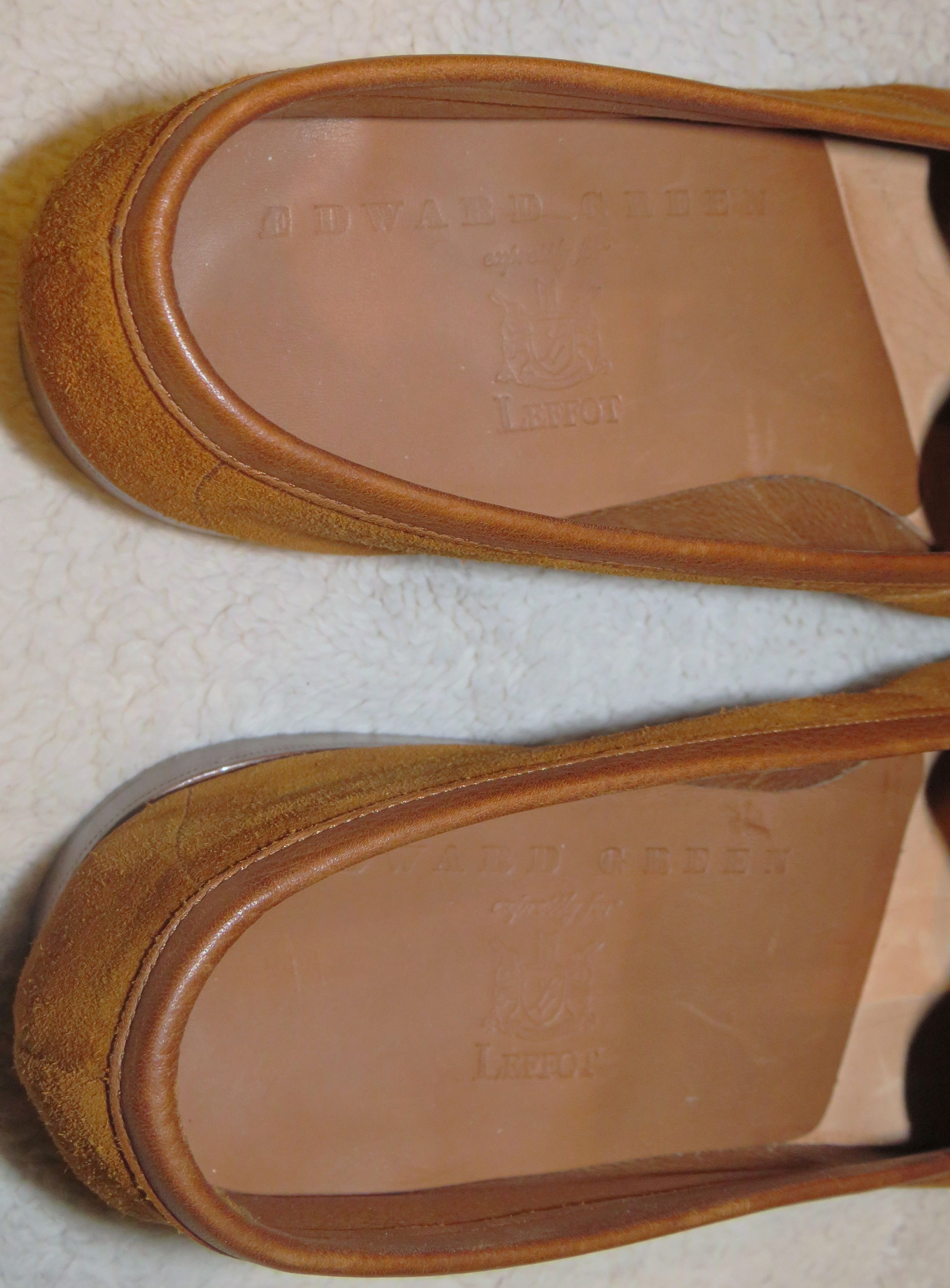 Edward Green Buckingham Tobacco Suede Unlined Loafers 8E Size US 8 / EU 41 - 11 Thumbnail