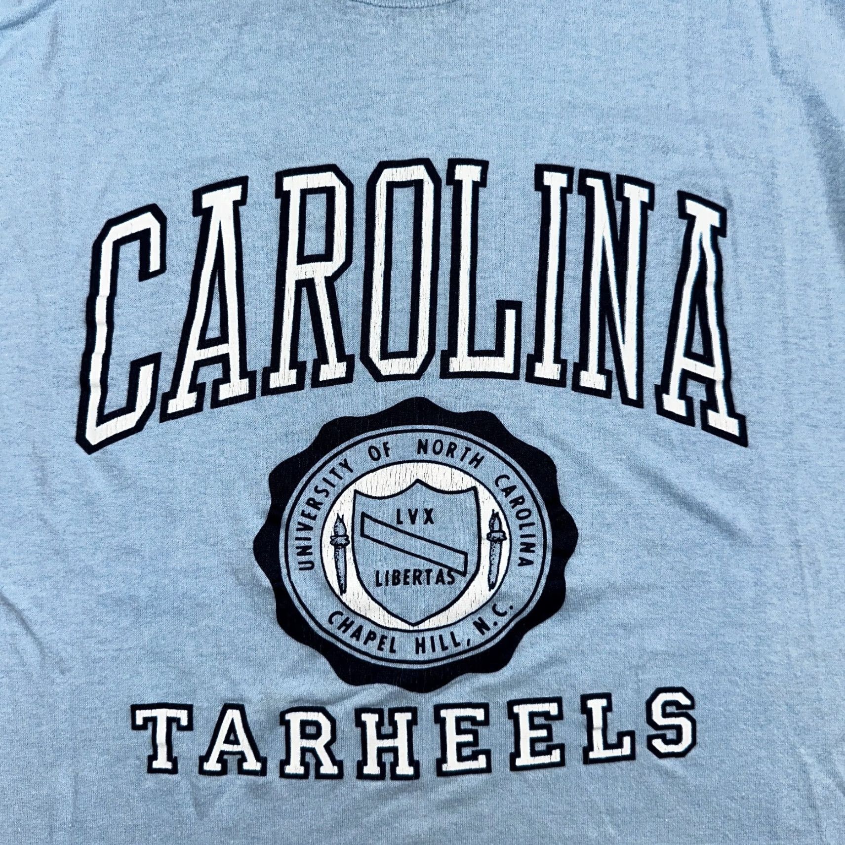 Vintage VINTAGE UNC Tarheels 80s College T-Shirt Men XL Blue Graphic College University 1980s Size US XL / EU 56 / 4 - 2 Thumbnail