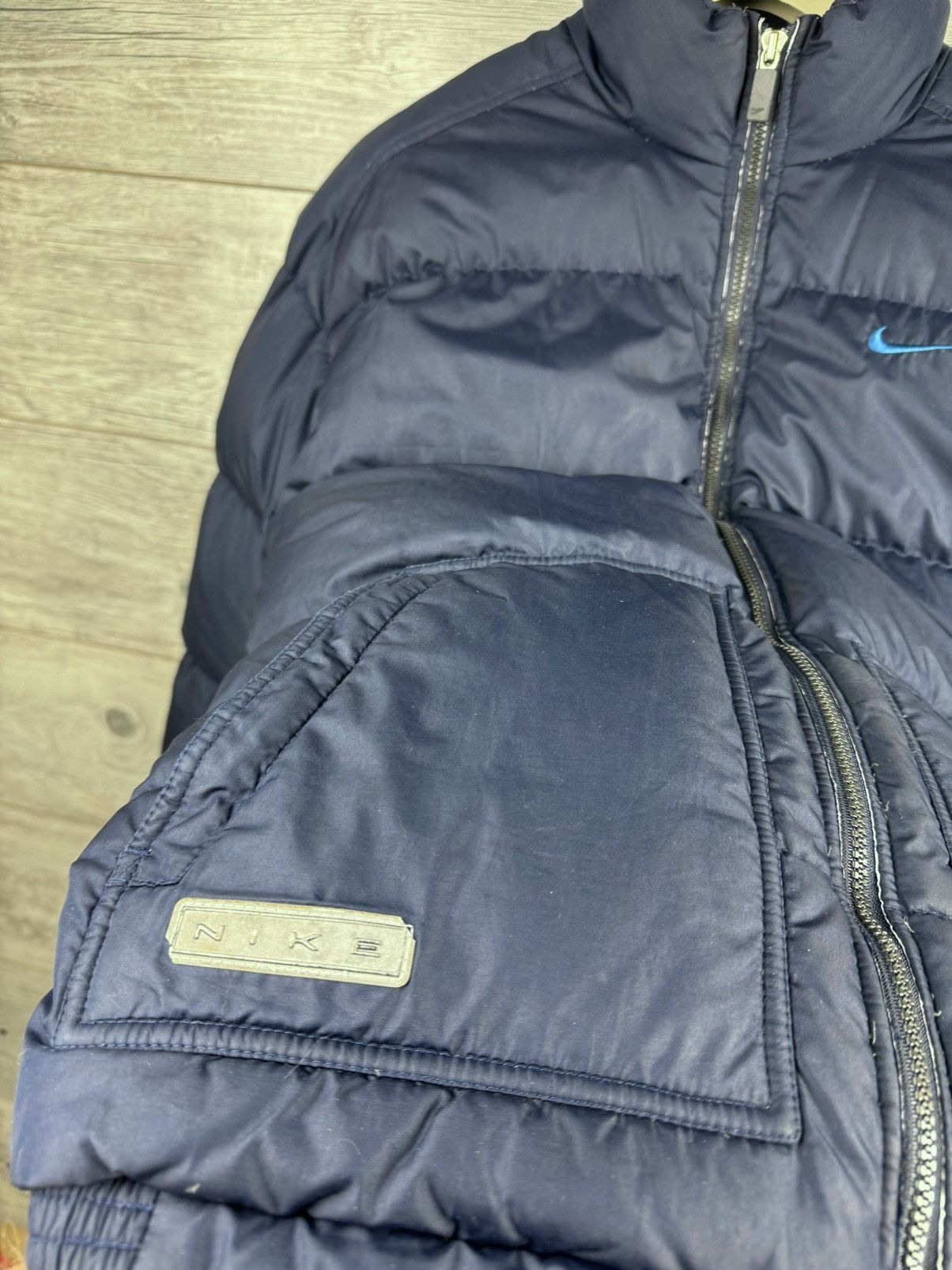 Nike Nike Puffer 90s Vintage Rare Big Swoosh Y2K drill style Size US XS / EU 42 / 0 - 10 Thumbnail