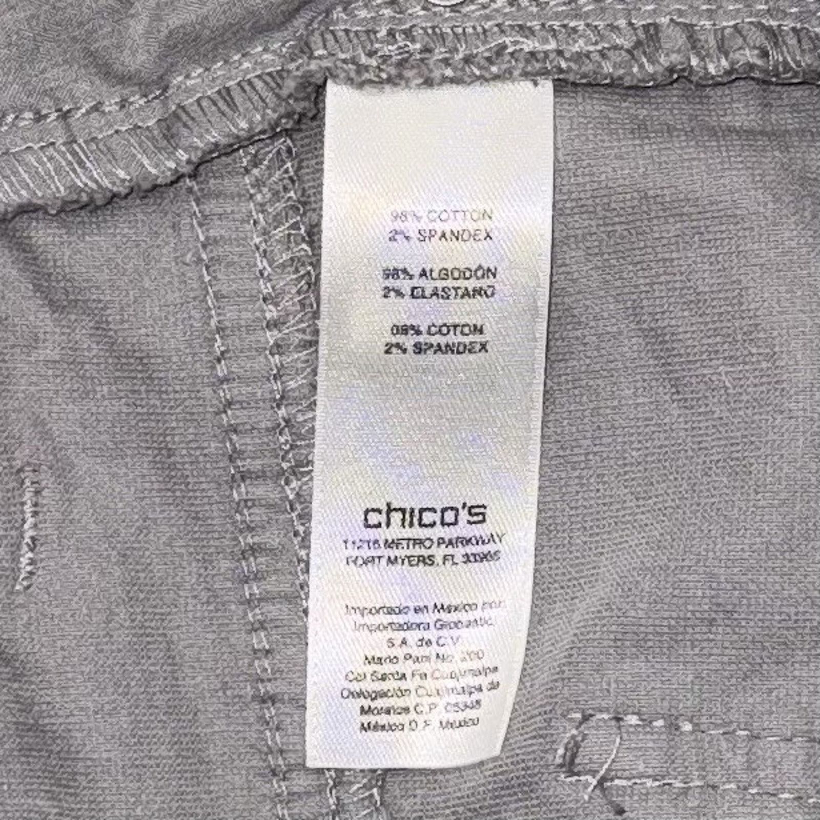 Chicos Chicos Pants Women 0 Whimsigoth Velvet Baroque Embellished Size 25" / US 0 / IT 36 - 9 Thumbnail