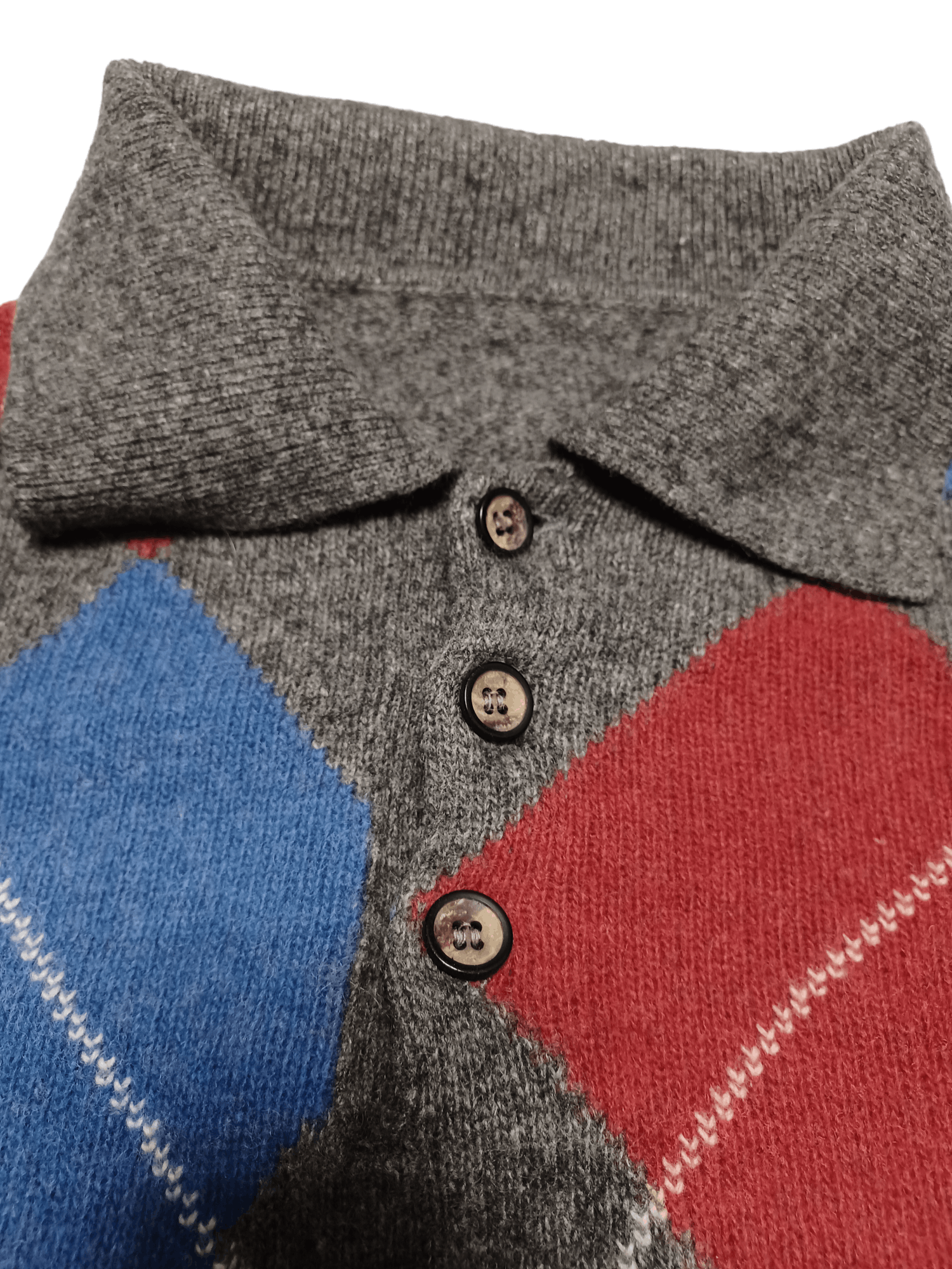 Other VINTAGE MADE IN ITALY QUATER SWEATER WOOL 90S Size US L / EU 52-54 / 3 - 3 Thumbnail