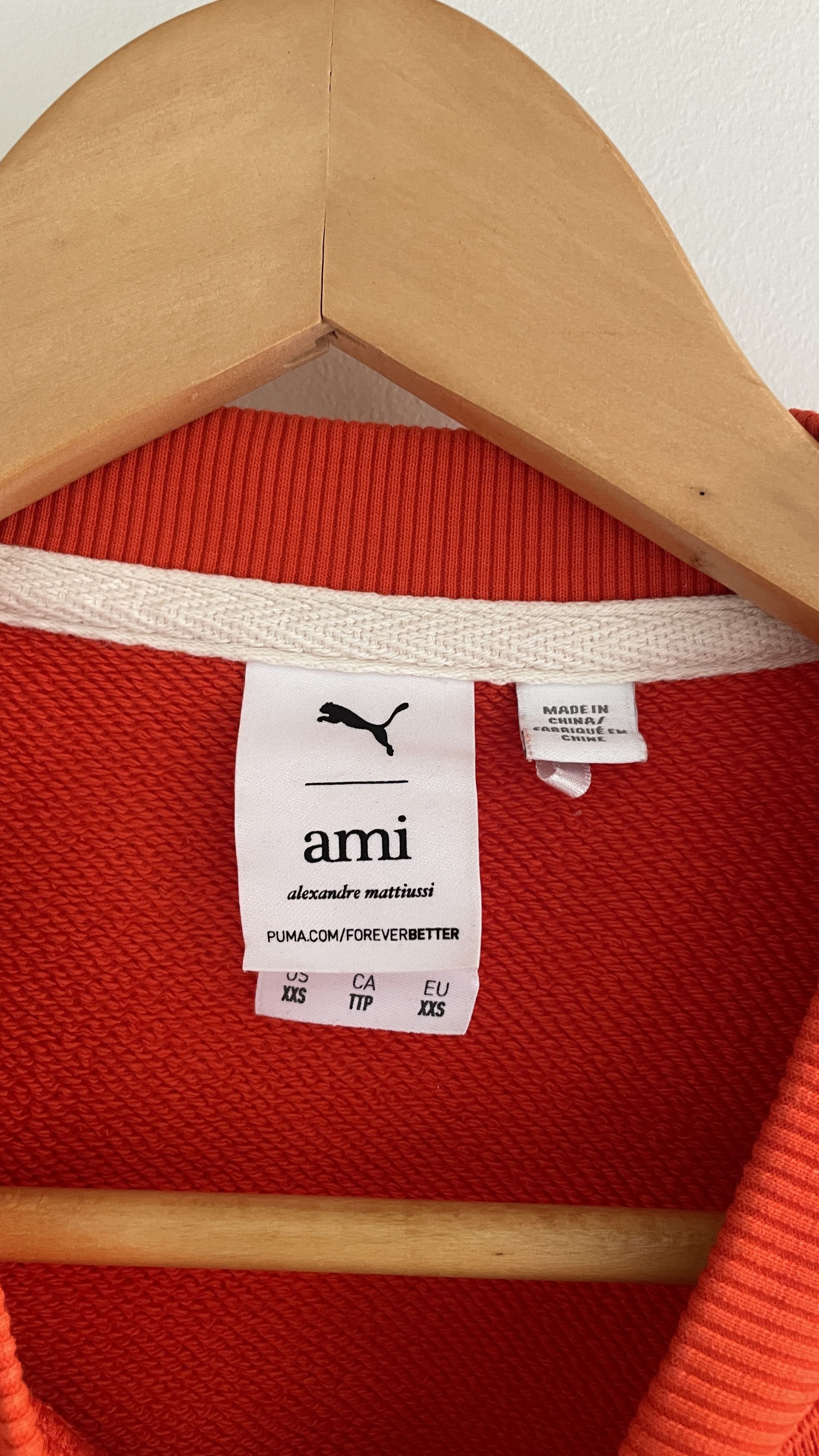 Puma ORANGE SWEAT-SHIRT PUMA AMI PARIS (XS) Size XS / US 0-2 / IT 36-38 - 3 Thumbnail