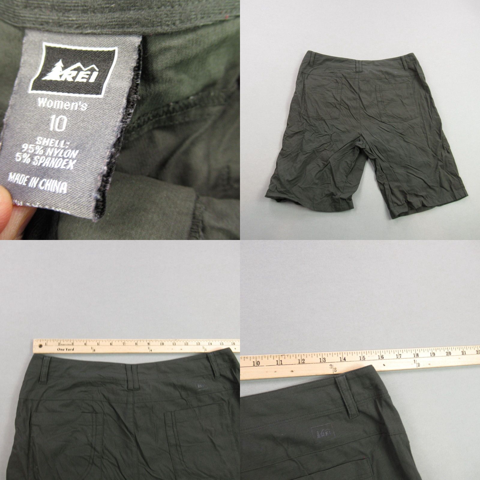 Vintage REI Shorts Womens 10 Lightweight Outdoors Stretch Chino Pockets Green Size 32" / US 10 / IT 46 - 4 Preview