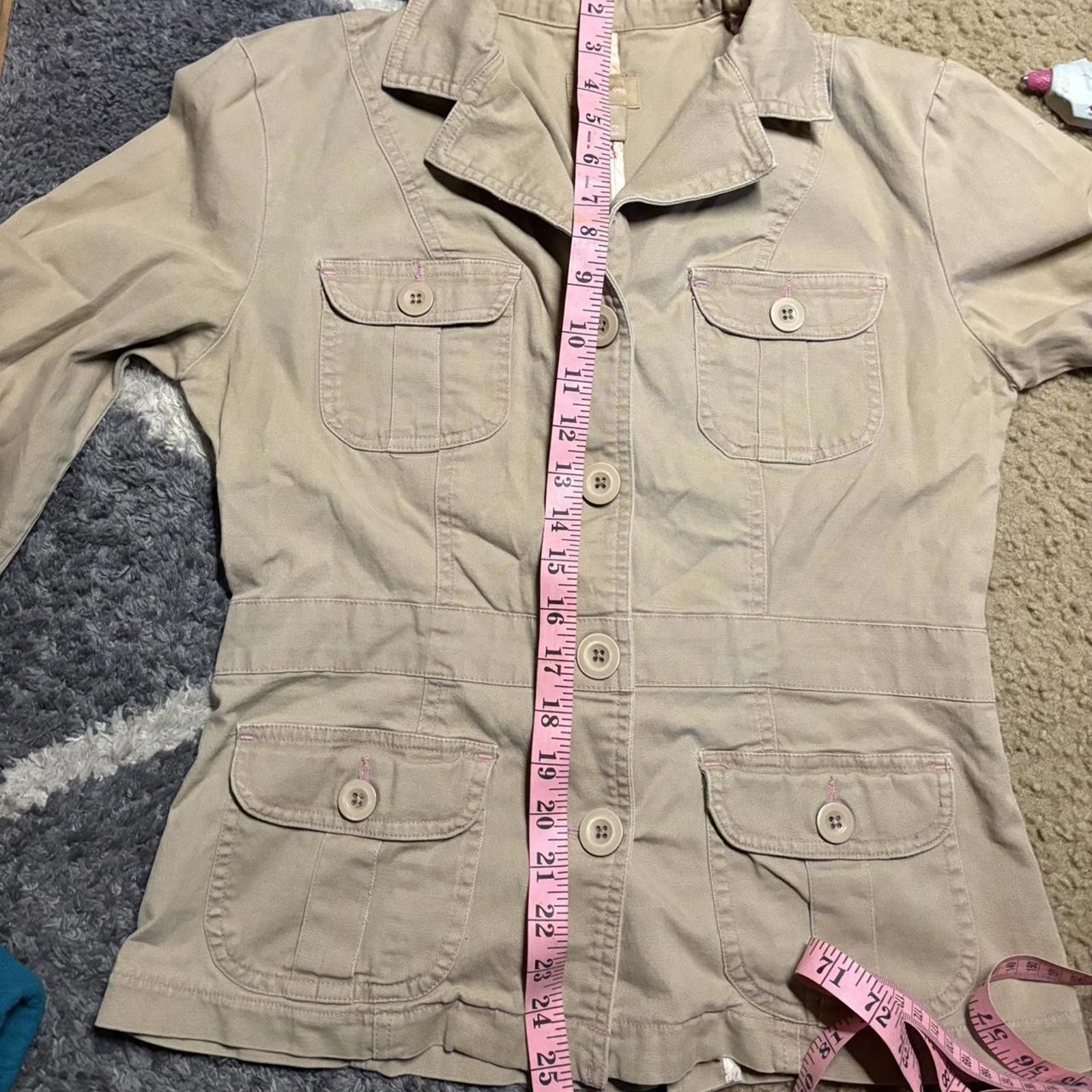Forever 21 Vintage f21 Tan button-up jacket Size L / US 10 / IT 46 - 2 Thumbnail