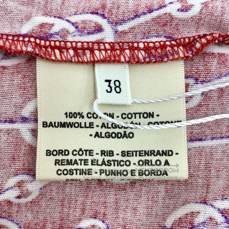 Hermes Hermes Red buckle printed full-print cotton round neck sho Size XS / US 0-2 / IT 36-38 - 6 Thumbnail