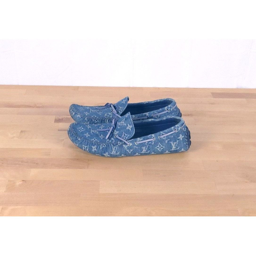Louis Vuitton Louis Vuitton Blue Denim Monogram Men's Arizona Moccasins US Size US 10.5 / EU 43-44 - 3 Thumbnail