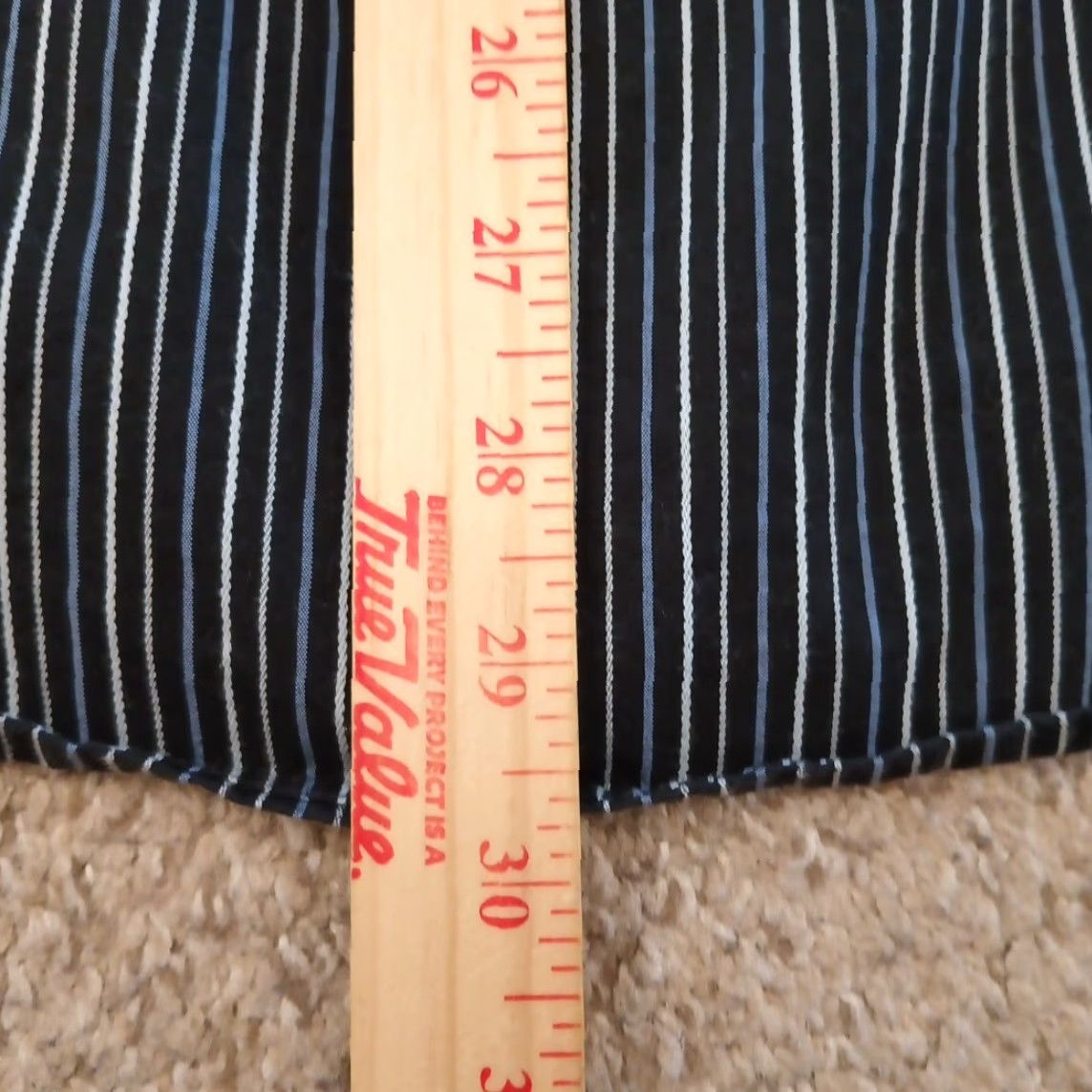 Apt. 9 Apt. 9 Shirt Mens Large Black Purple Striped Long Sleeve Button Up Cotton Size US L / EU 52-54 / 3 - 6 Thumbnail