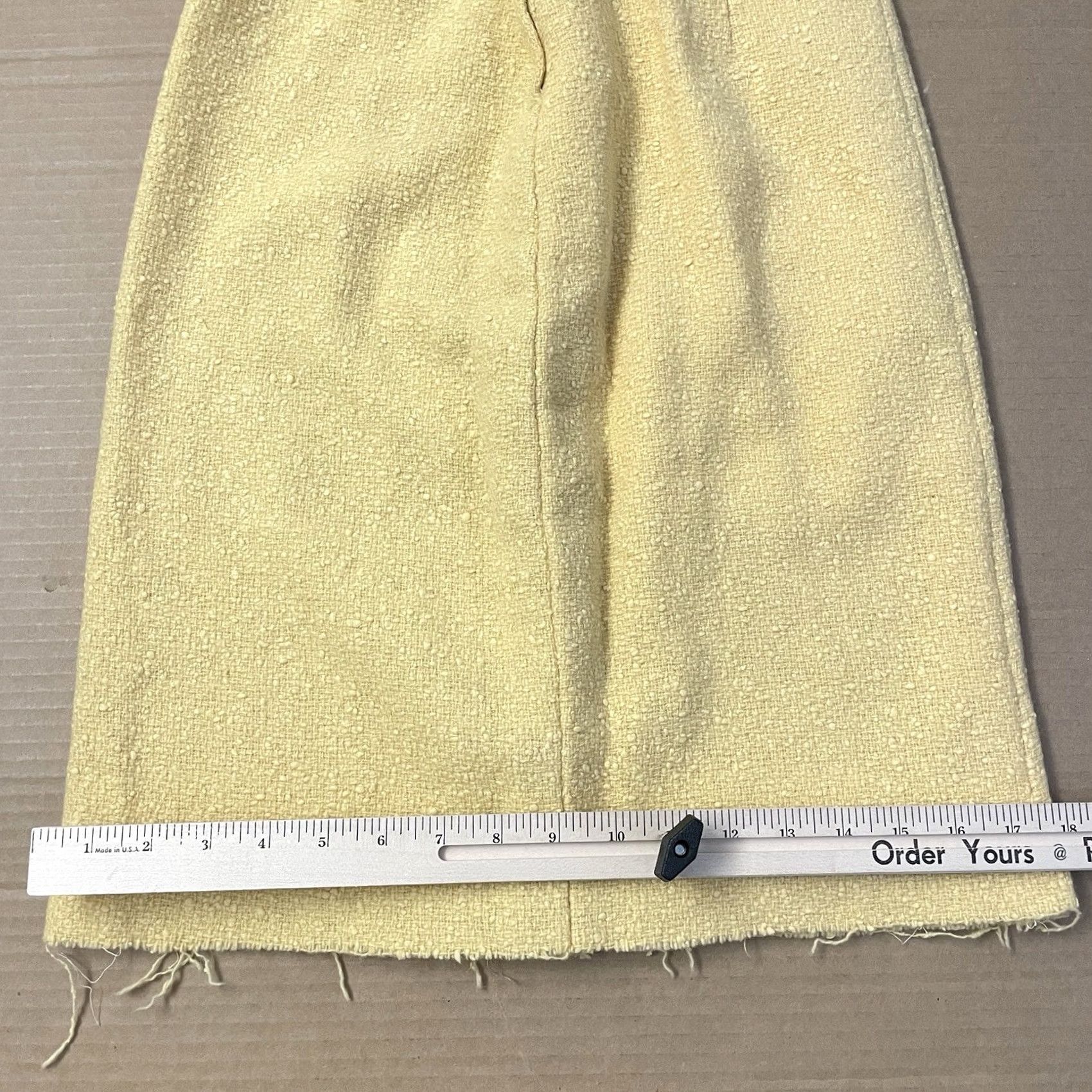 Vintage VINTAGE A-Line Skirt Womens 2XS Yellow 60s 70s 80s Zipper Hook Loop Ladies Size 24" / US 00 / IT 34 - 6 Thumbnail