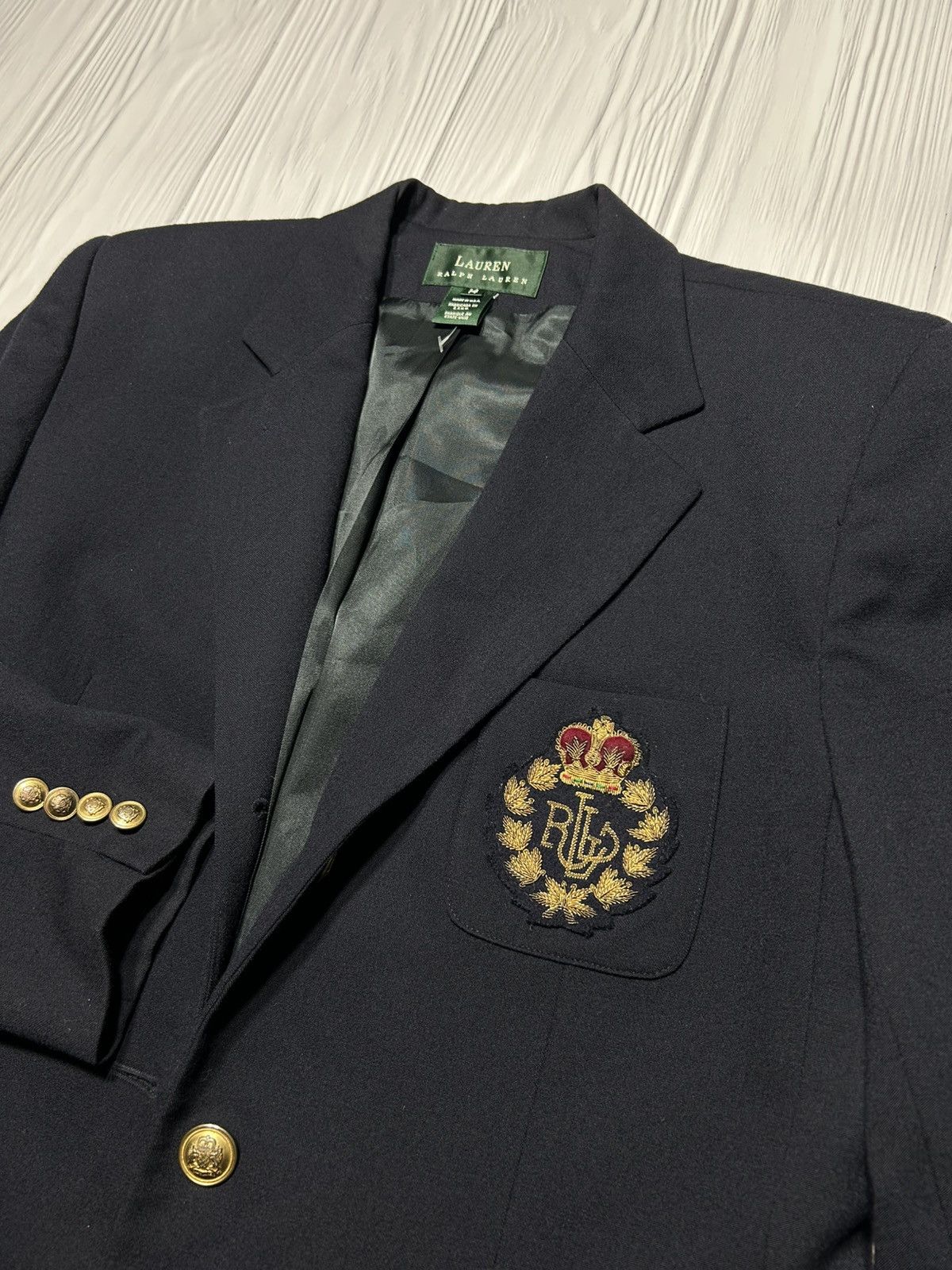 Rare Lauren Ralph Lauren Royal Blazer Jacket Size 14