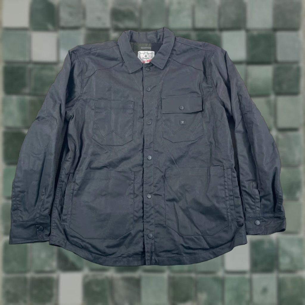 Roark X Wrangler Out of Range Waxed Cotton Maverick Chore Jacket XL Black Mens Jacket
