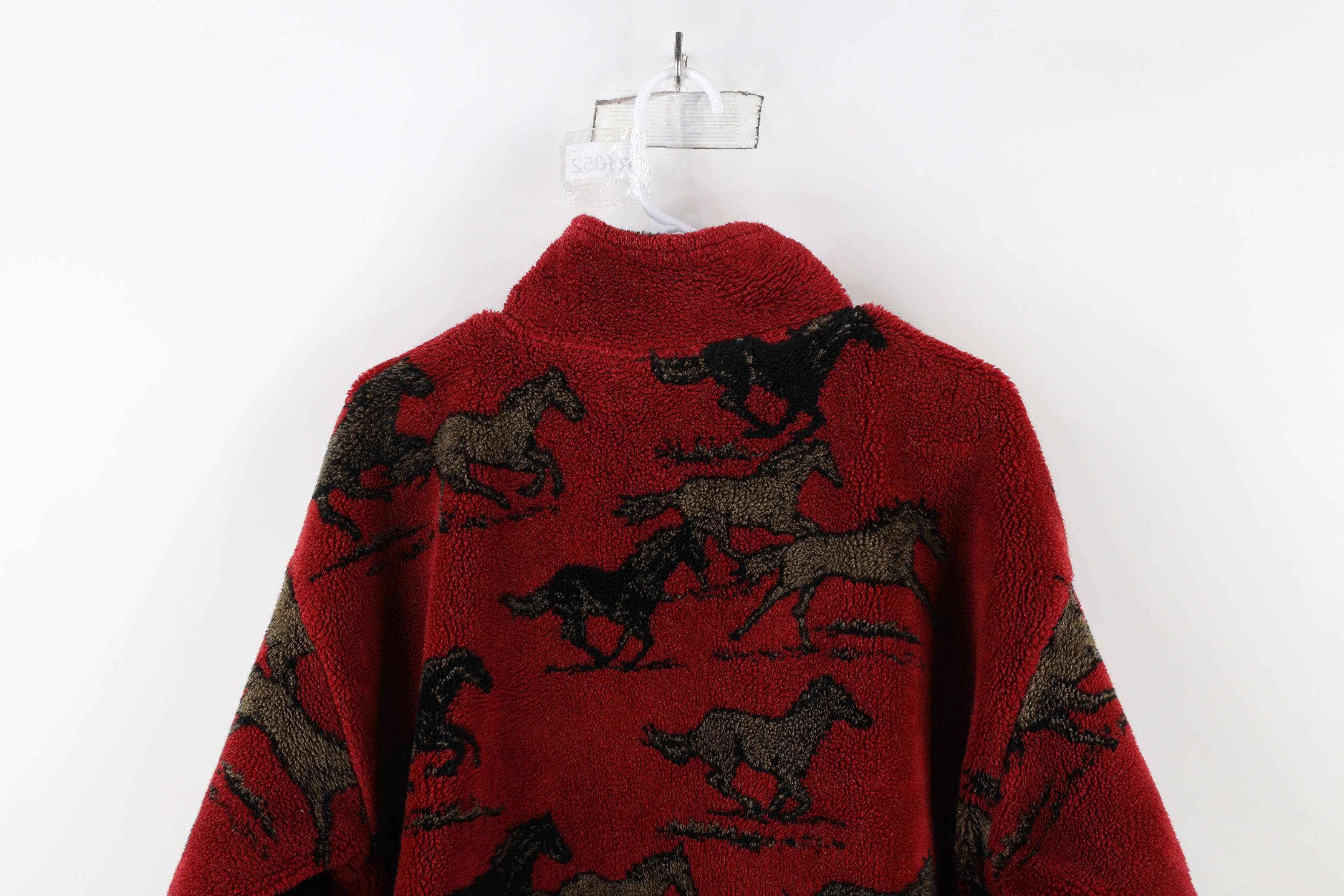 Vintage Vintage 90s Streetwear Horse Equestrian Fleece Jacket USA Size L / US 10 / IT 46 - 15 Thumbnail