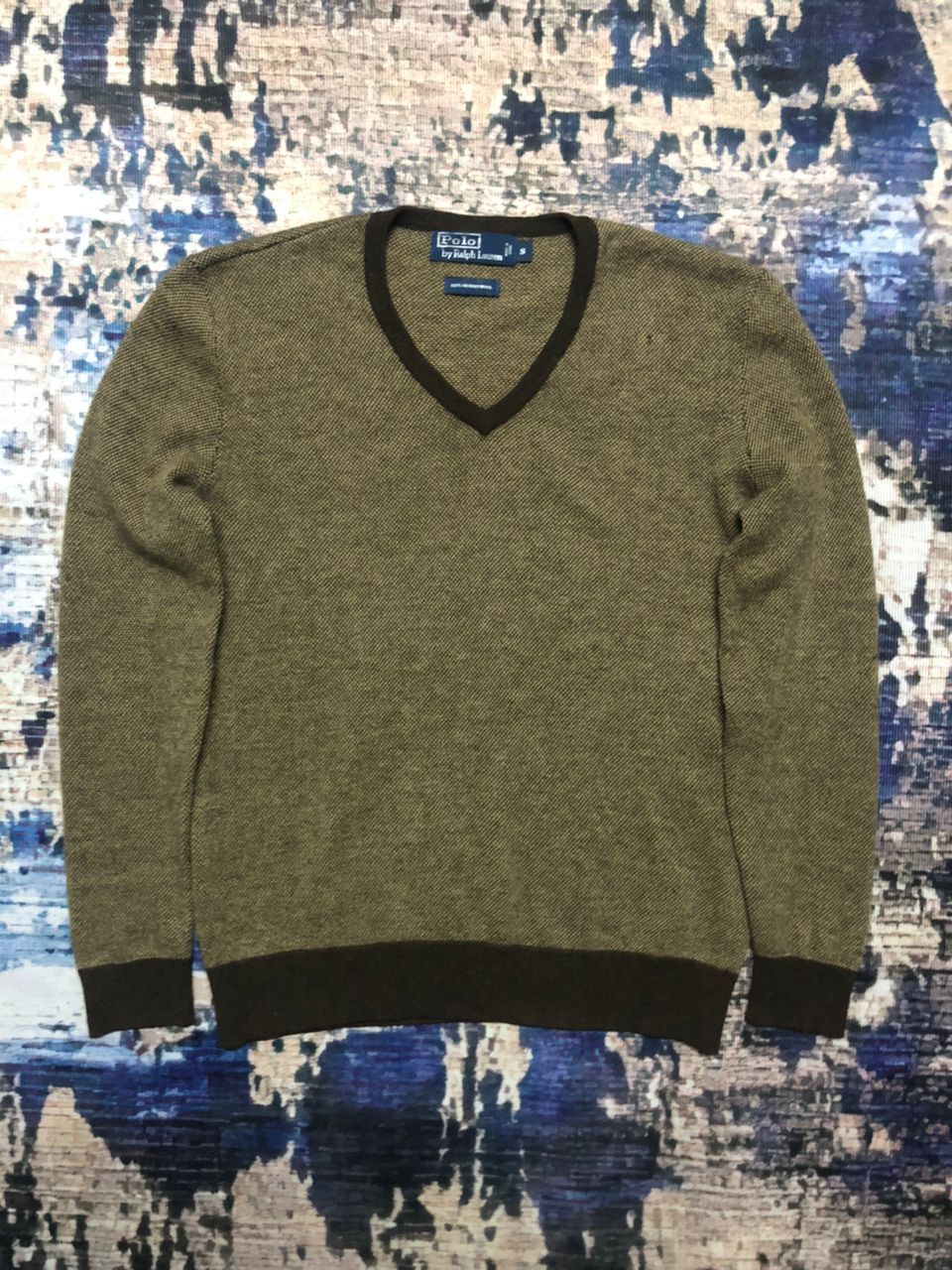 Polo Ralph Lauren Vintage Polo Ralph Lauren Merino Wool Jumper V Neck Sweater Size US S / EU 44-46 / 1 - 1 Thumbnail