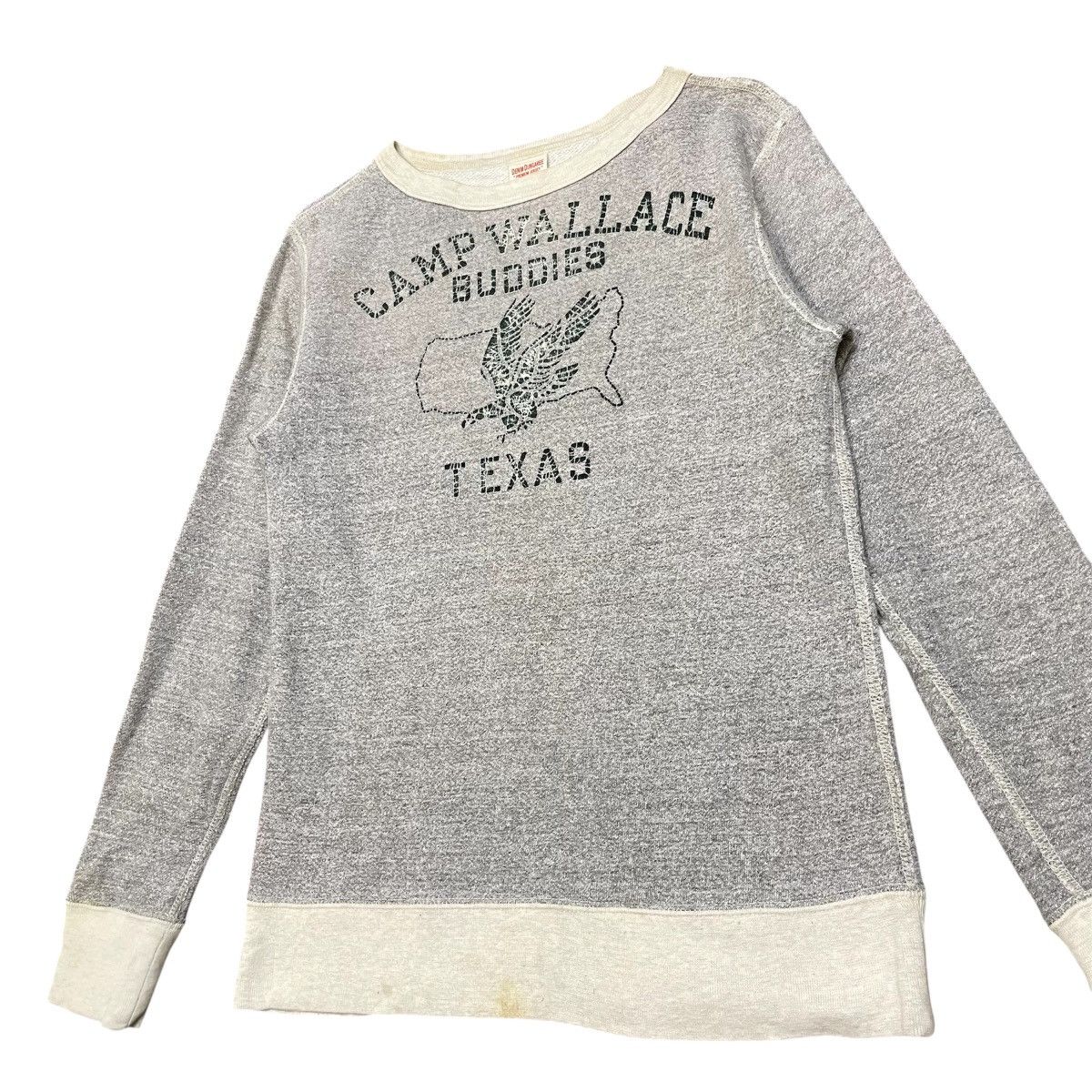 Japanese Brand Vintage Denim Dungaree Sweatshirt 150cm CAMP WALLACE BUDIES Size US XS / EU 42 / 0 - 3 Thumbnail