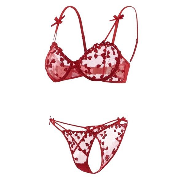 Other Embroidered Mesh Underwire Lingerie Set Size M / US 6-8 / IT 42-44 - 4 Thumbnail