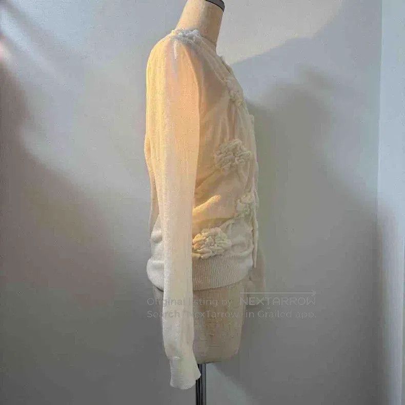 Comme des Garcons Comme des Garcons Glitter Knit Cardigan with 3D Flower Des Size M / US 6-8 / IT 42-44 - 3 Thumbnail