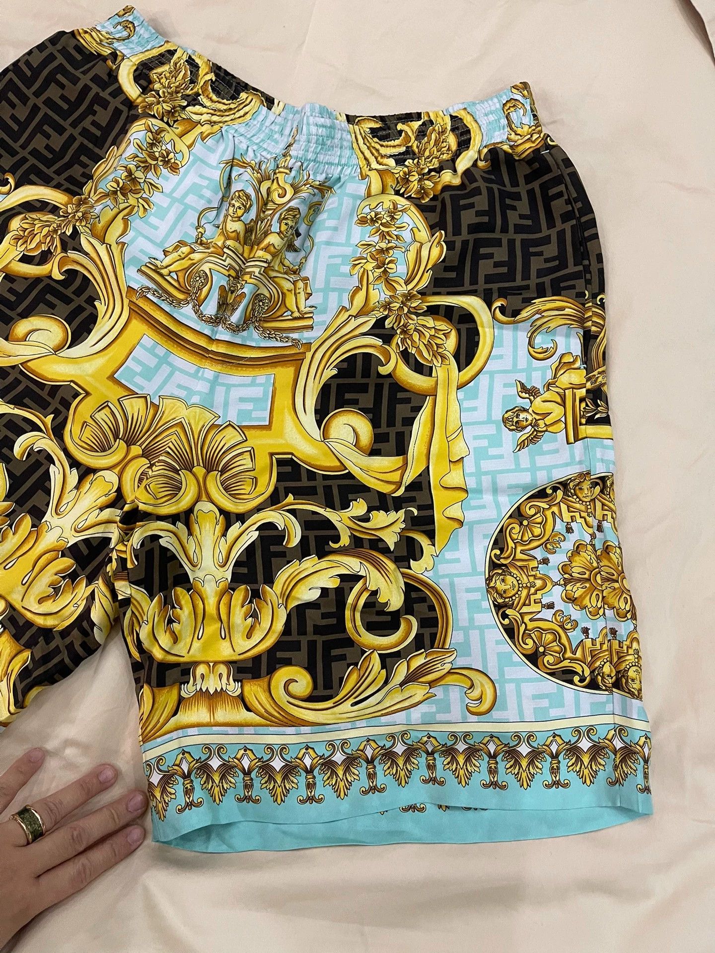 Fendi FENDI x Versace Silk Baroque Fendi Pants 50 Unworn Size US 34 / EU 50 - 3 Thumbnail
