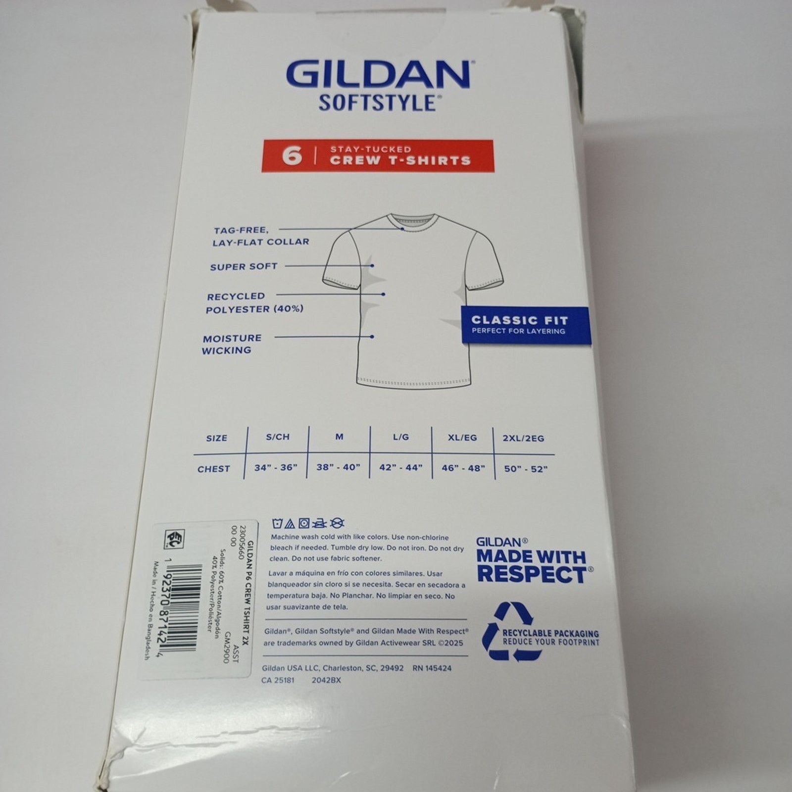 Gildan Gildan T-Shirt Men's Size 2XL Black Gray Classic Fit 6 Tees Size US XXL / EU 58 / 5 - 3 Thumbnail