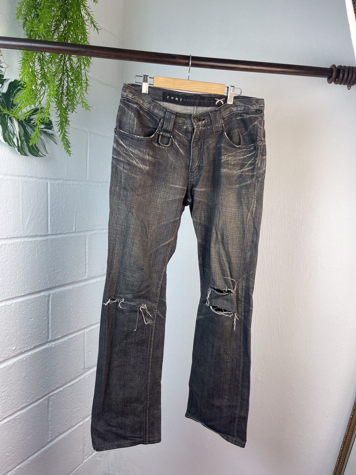 Roar Roar Japan knee damage Denim Pants Size US 34 / EU 50 - 6 Thumbnail