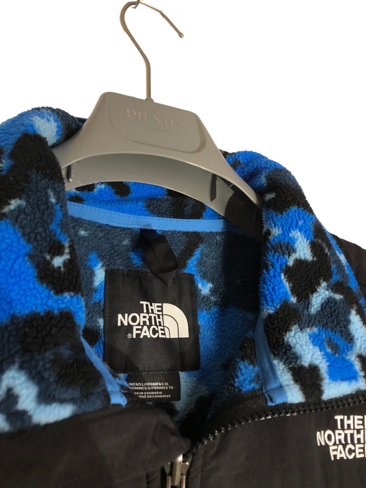 North Face Printed Denali 2 Jacket Fleece/Blue Camo/Top! / L