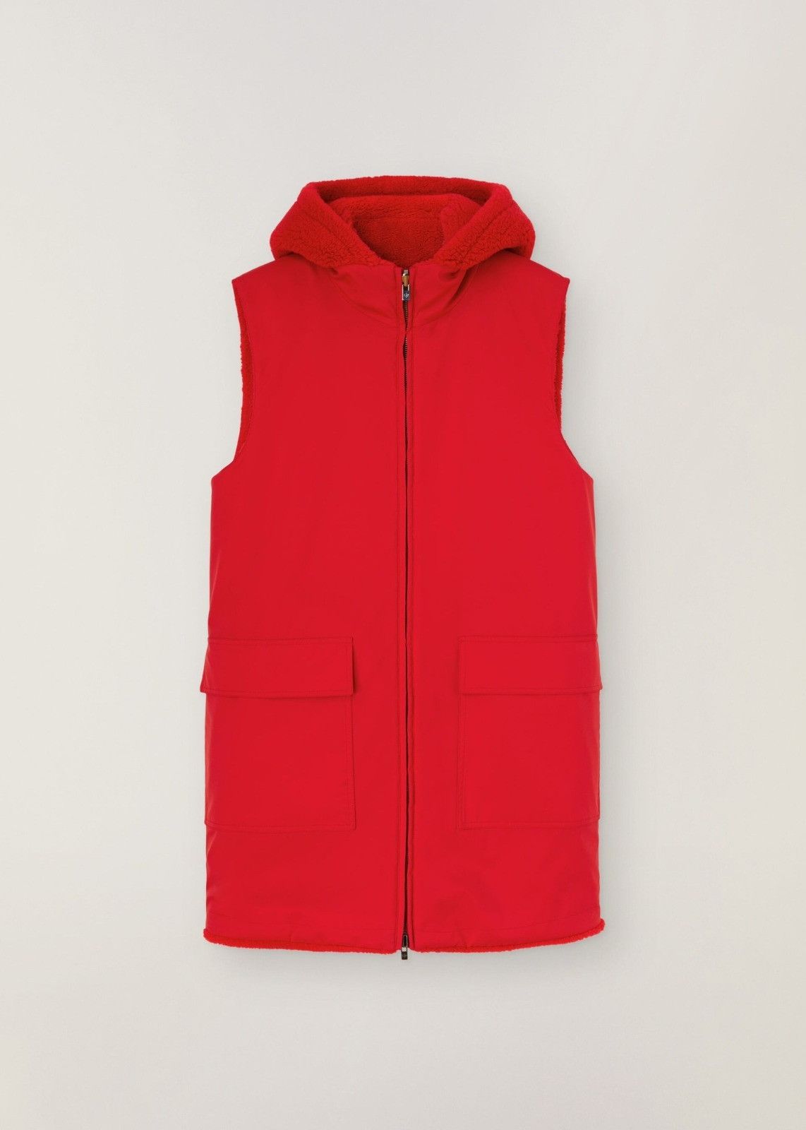 Loro Piana o1srvl11e0924 Reversibile Vest Cashfur Stretch Vest in Red Size XL / US 12-14 / IT 48-50 - 1 Thumbnail