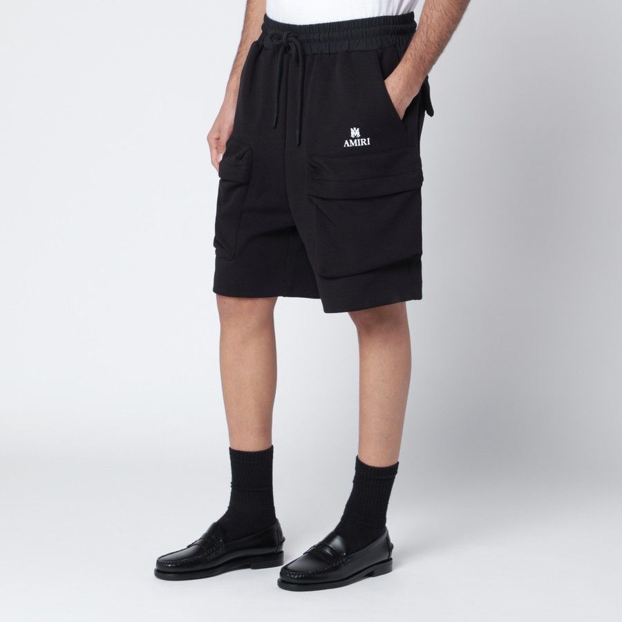 Amiri o1d2blof0226 Cotton-Blend Cargo Shorts in Black Size US 30 / EU 46 - 3 Thumbnail