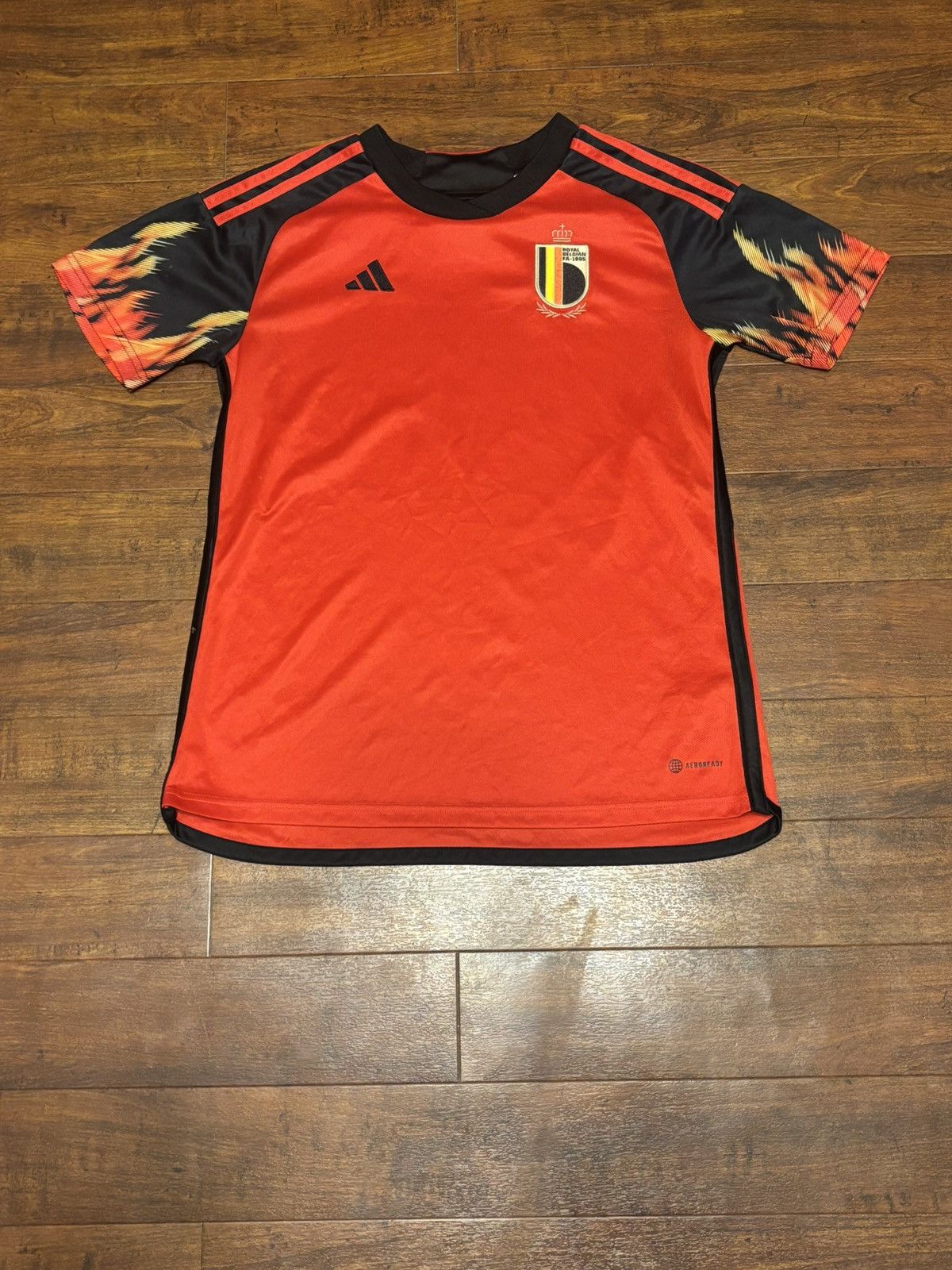 Adidas Adidas Belgium🇧🇪 Flame Soccer Jersey Size US S / EU 44-46 / 1 - 1 Thumbnail